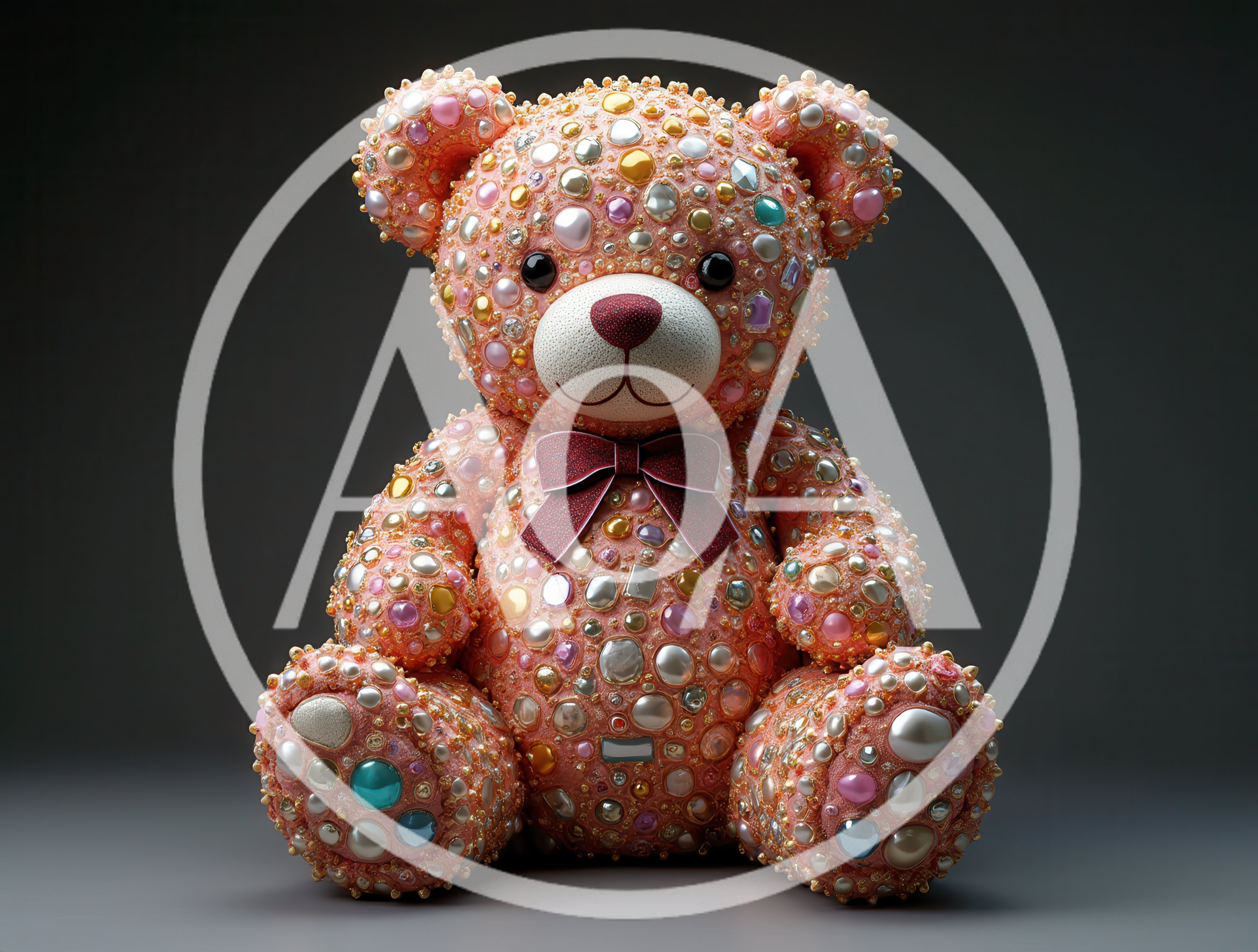 Jeweled Teddy Bear With Decorative Gemstones