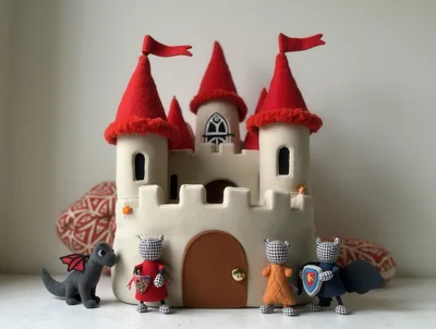 Plush Toy Castle With Small Animal Figures