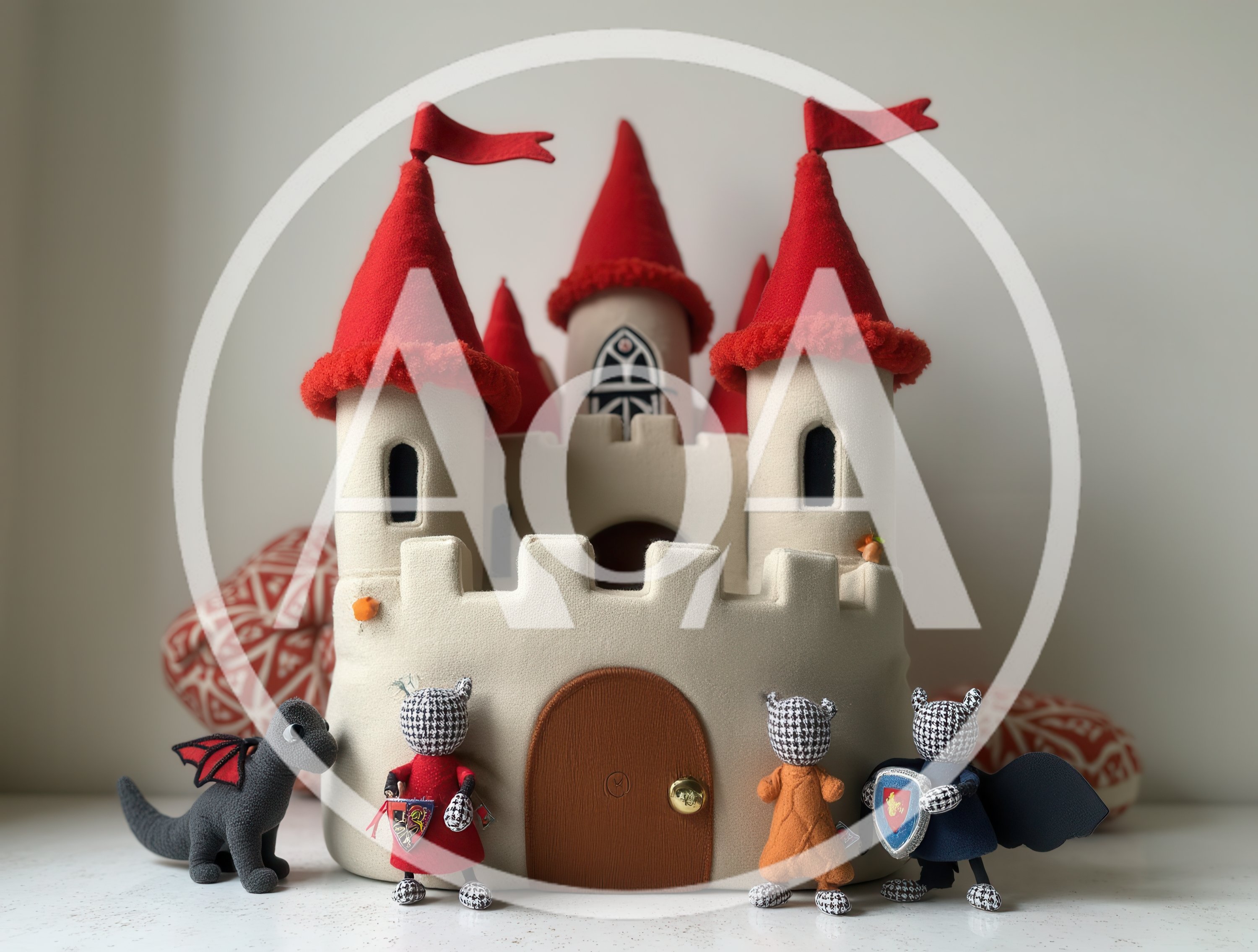 Plush Toy Castle With Small Animal Figures