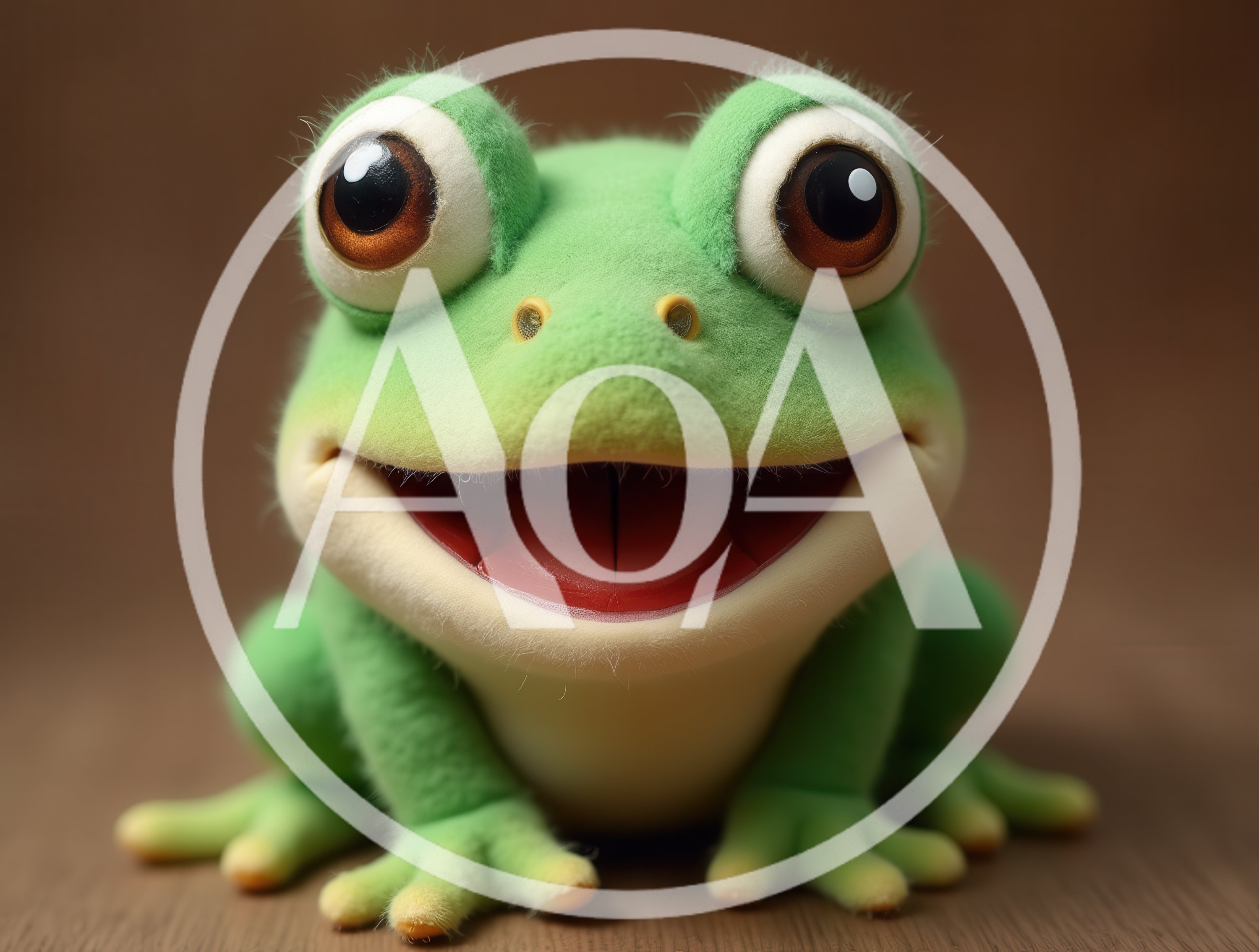 Cute Green Frog Plush Toy Sitting