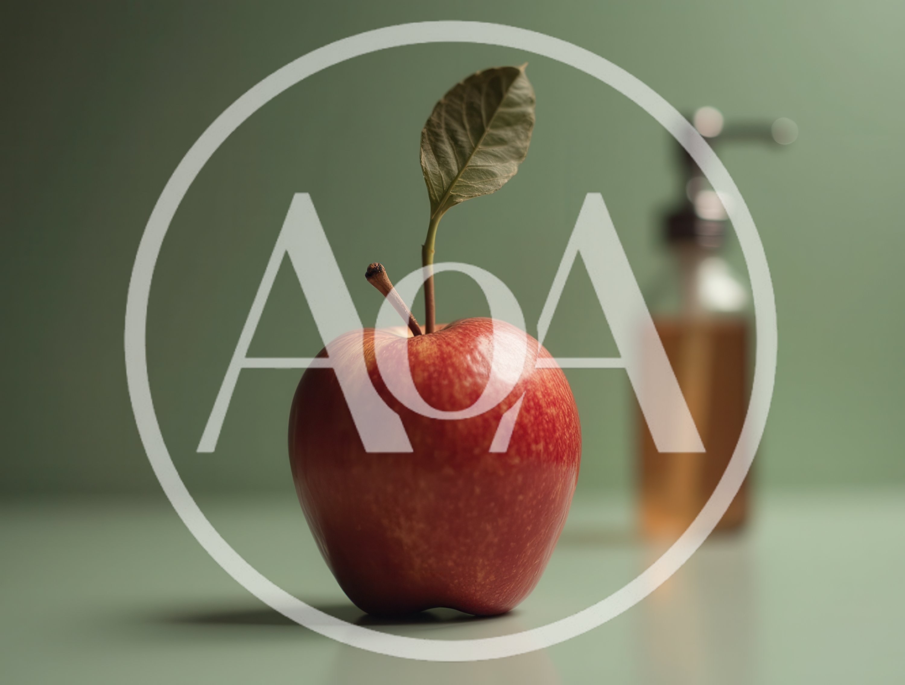 Red Apple With Leaf And Soap Dispenser