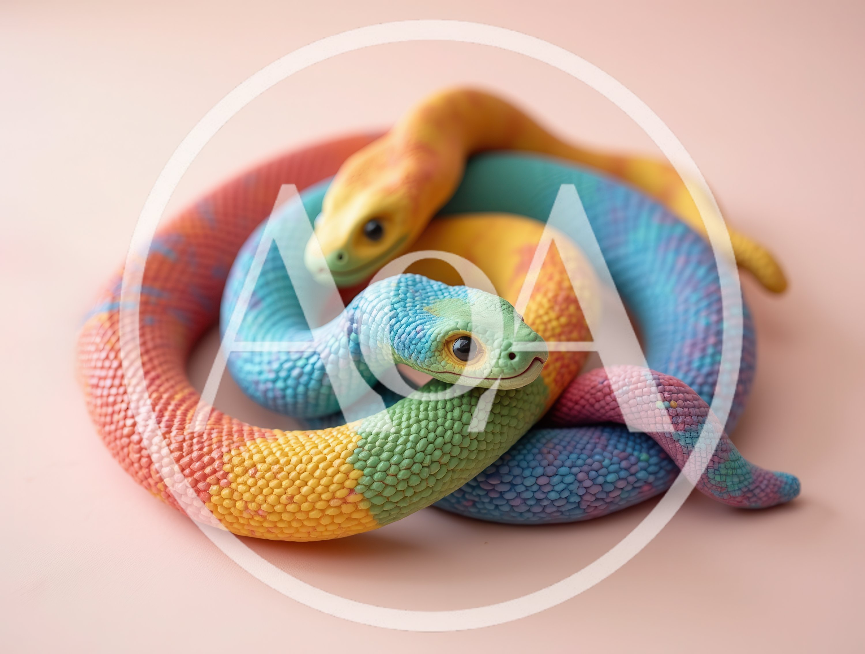 Colorful Rainbow Coiled Snake Toy