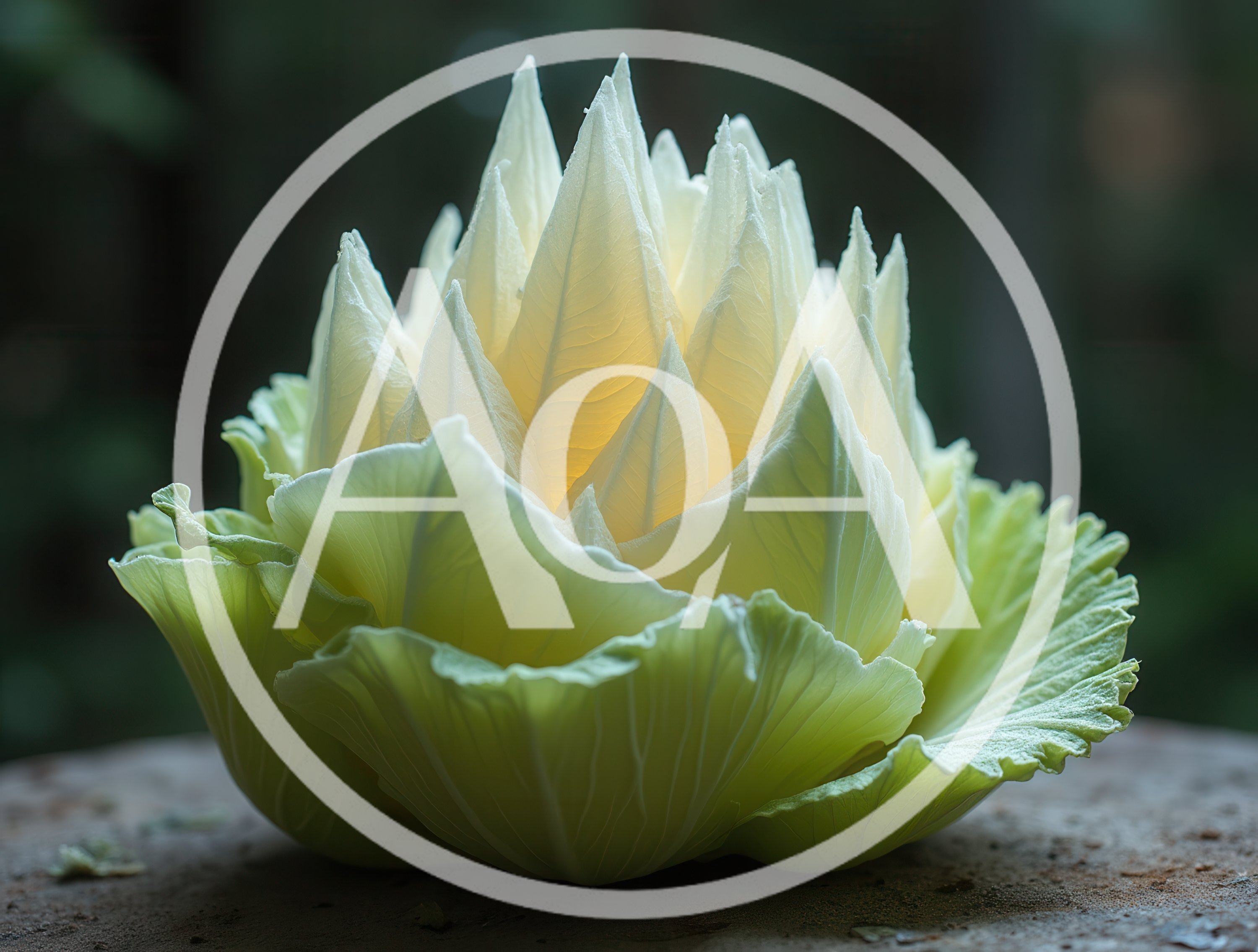 Artistic Carved Cabbage Shaped Like A Lotus Flower
