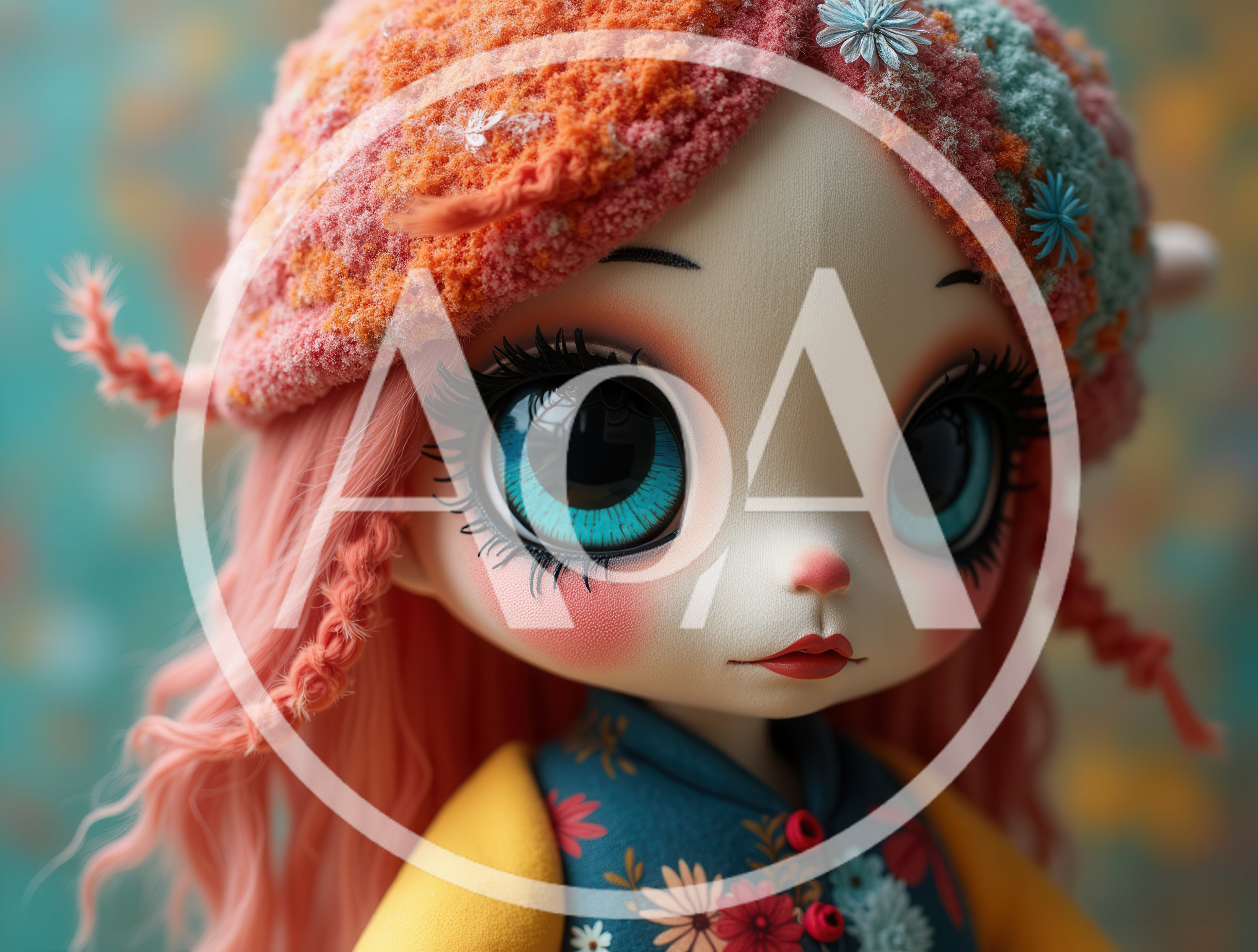 Close Up Portrait Of A Whimsical Doll