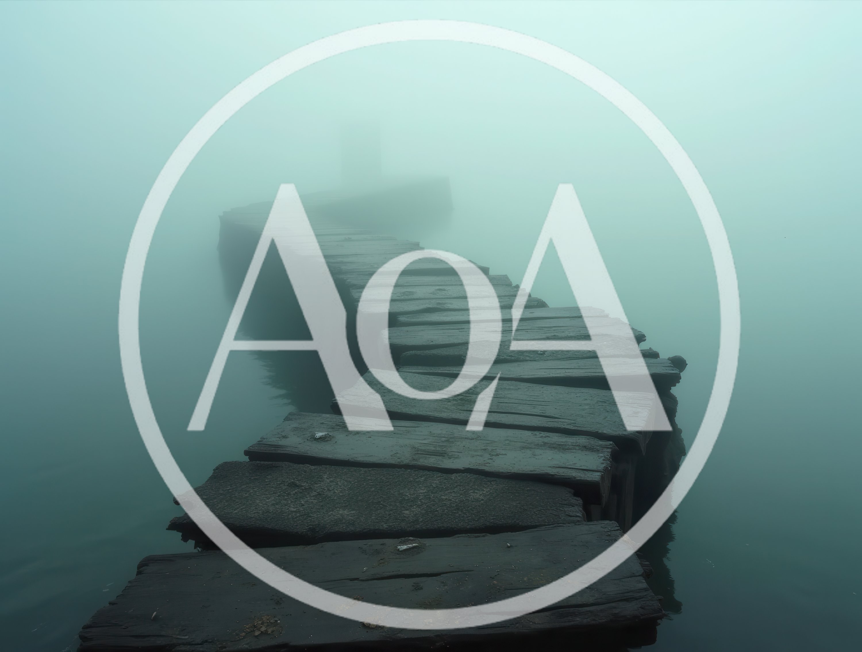 Wooden Pier Extending Into Thick Fog Over Water