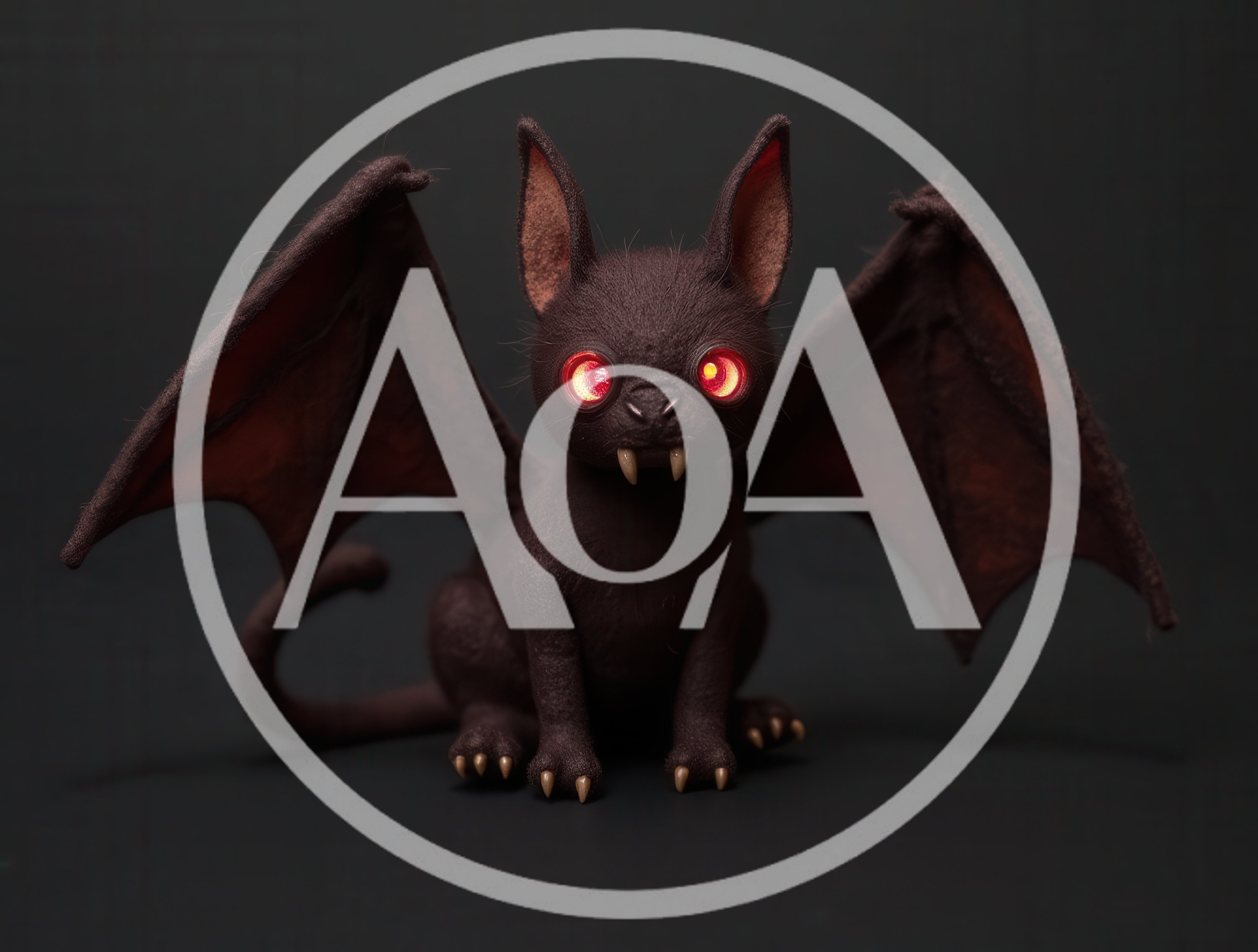 Cute Dark Fantasy Bat Cat Creature