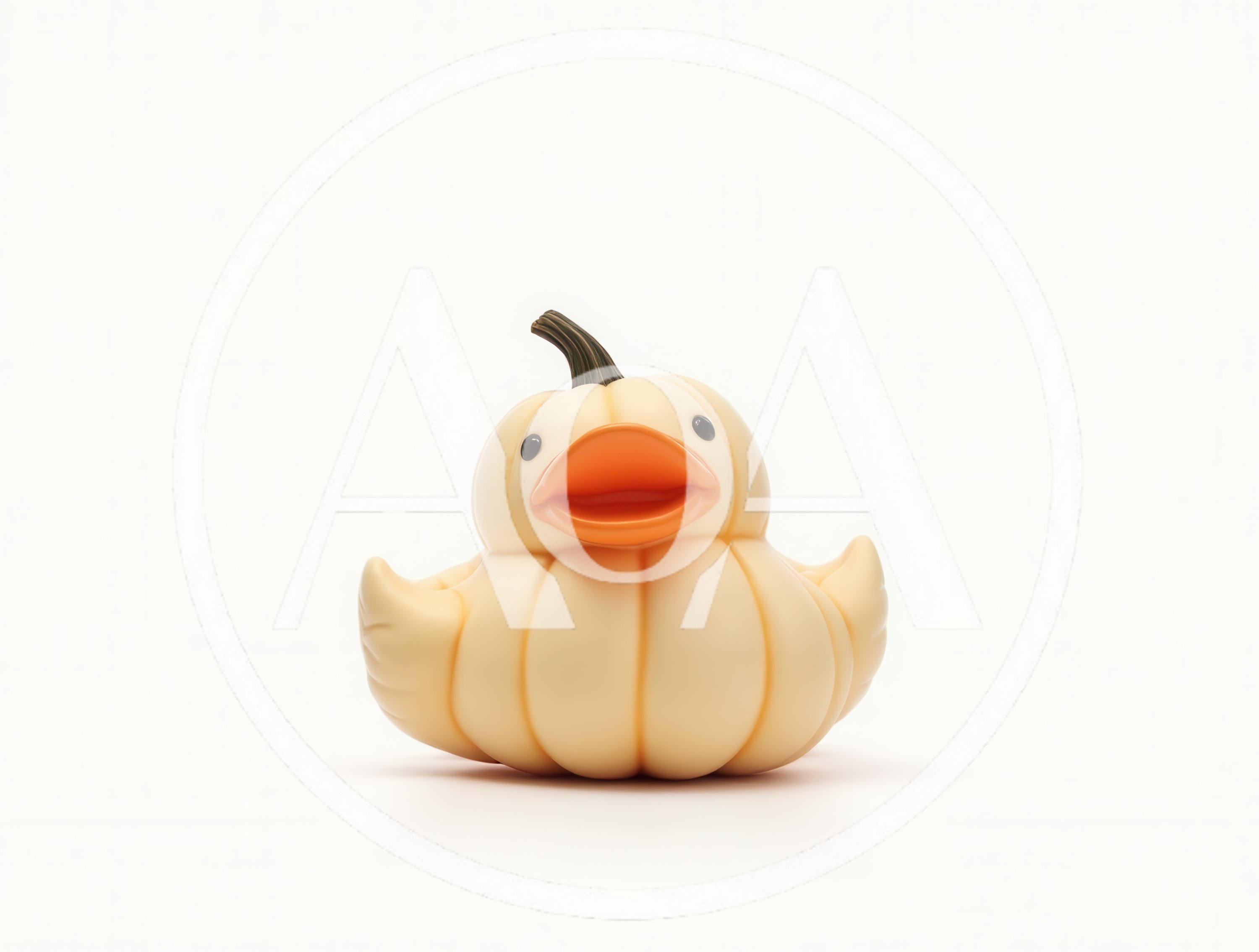 Pumpkin Shaped Rubber Duck Toy
