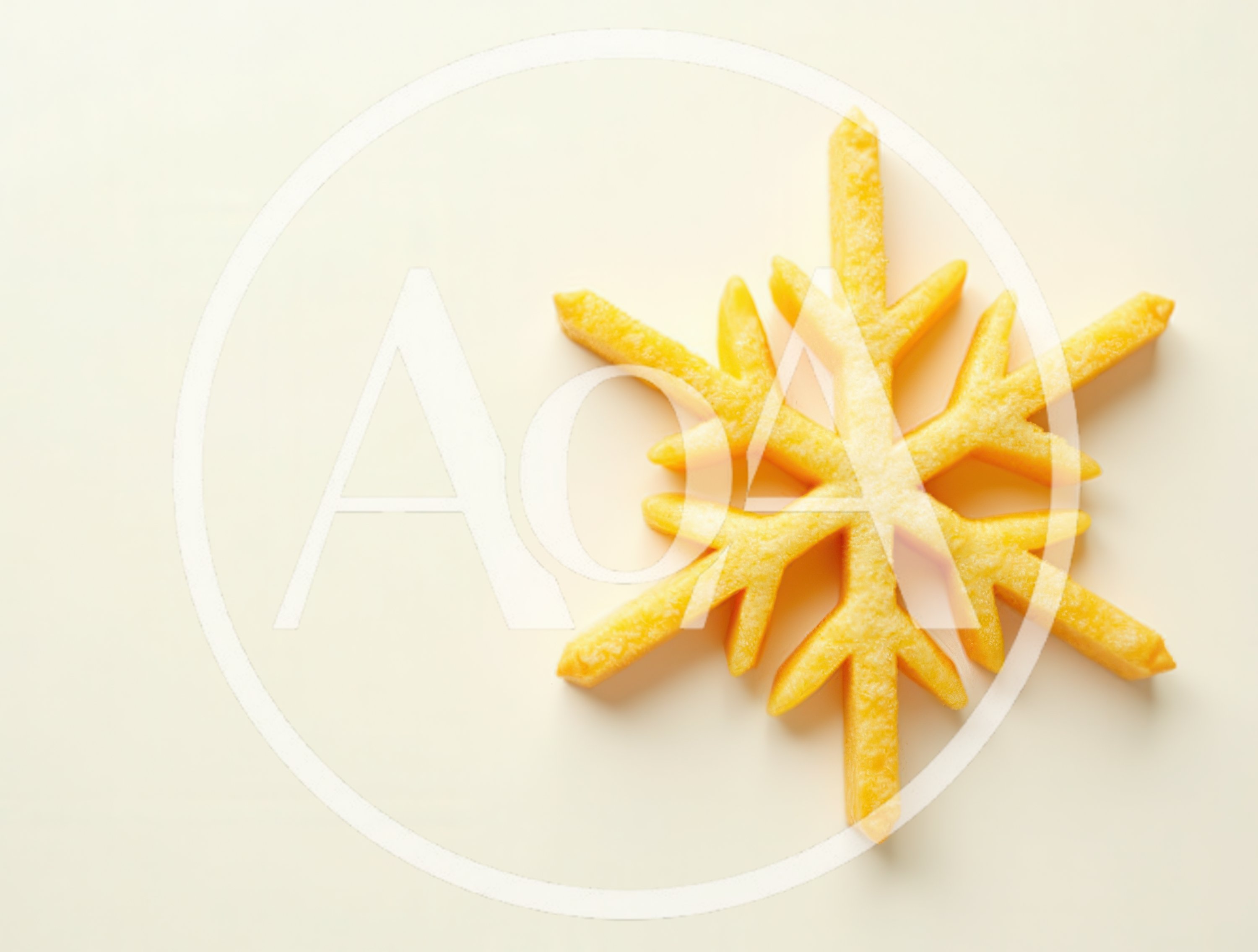 Snowflake Shape Cut From Fresh Yellow Mango