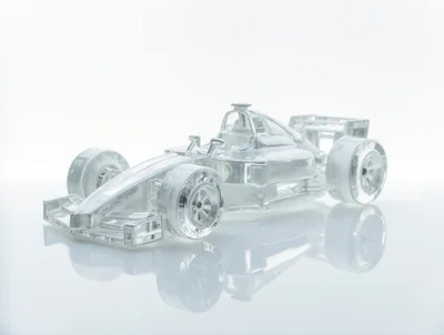 Transparent Crystal Formula One Racing Car Model
