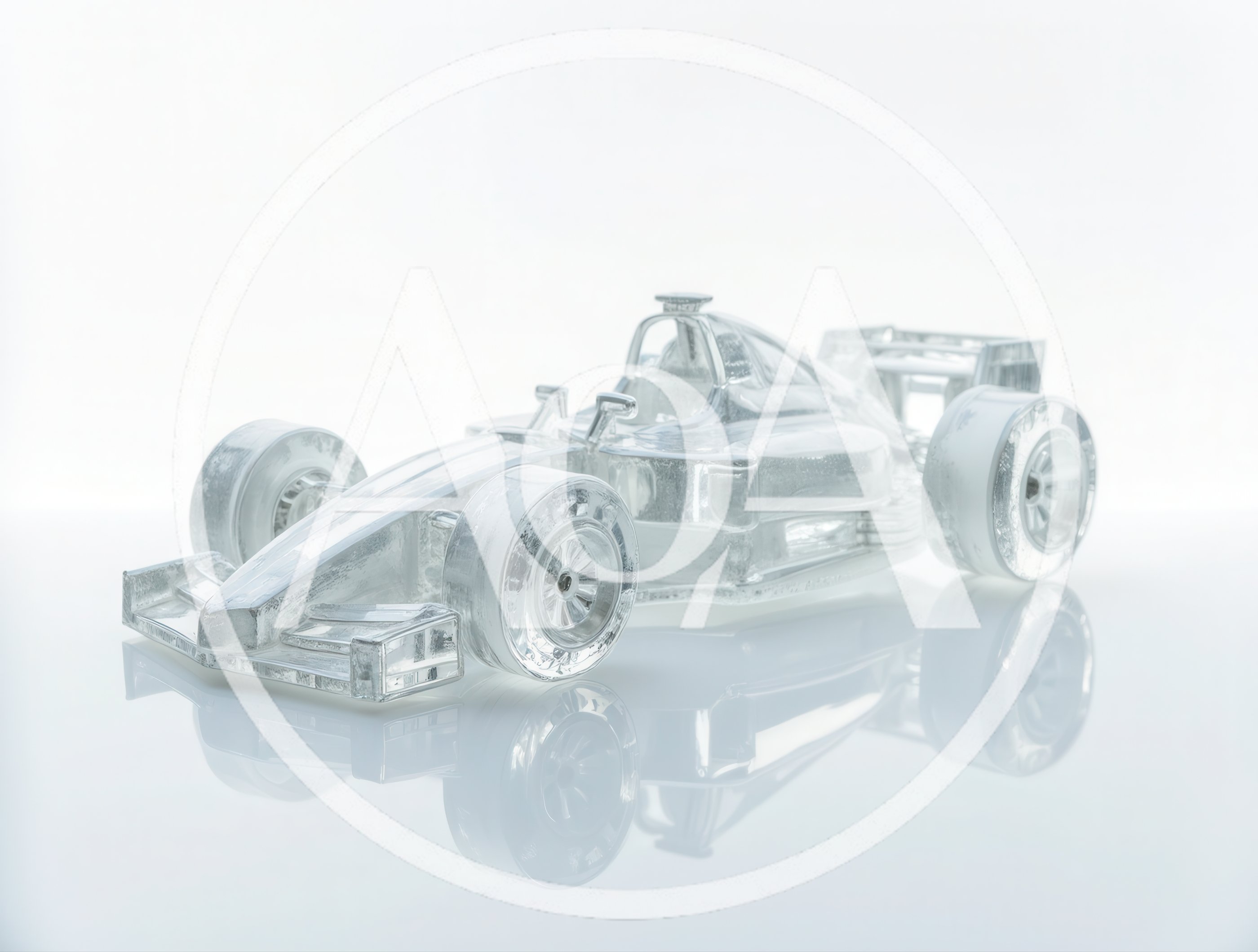 Transparent Crystal Formula One Racing Car Model