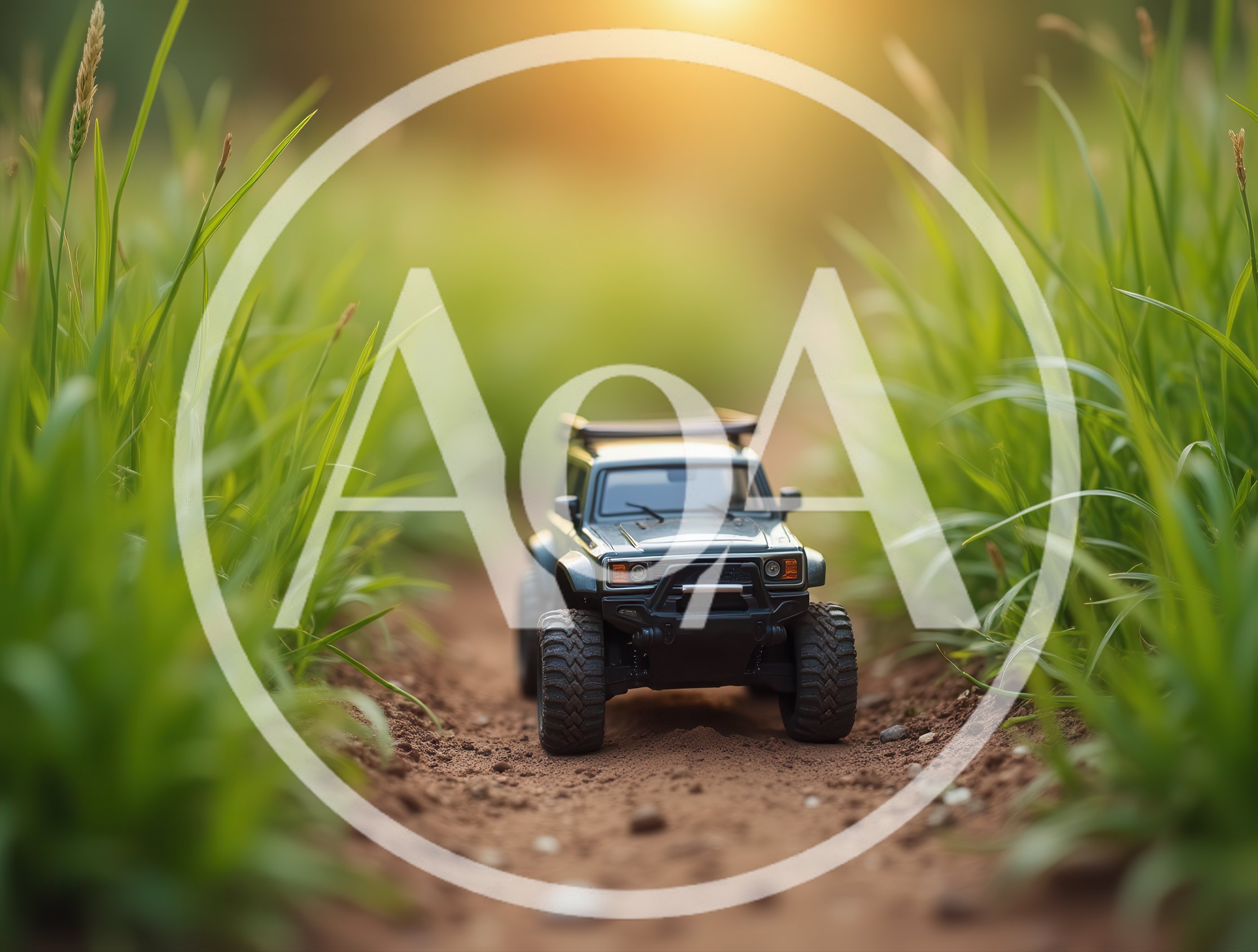 Remote Control Off-Road Vehicle Driving On Dirt Path