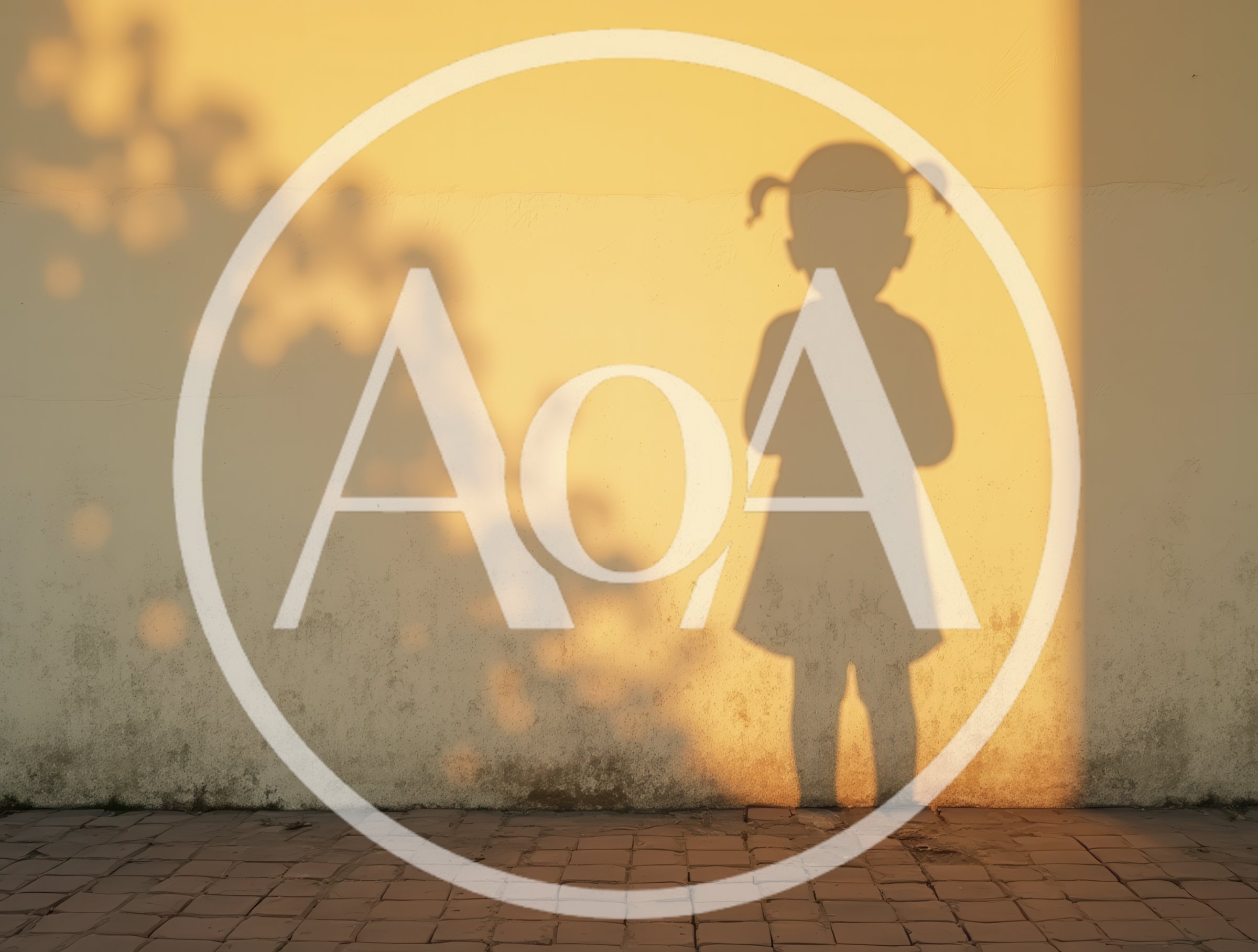 Shadow Of A Little Girl On A Wall