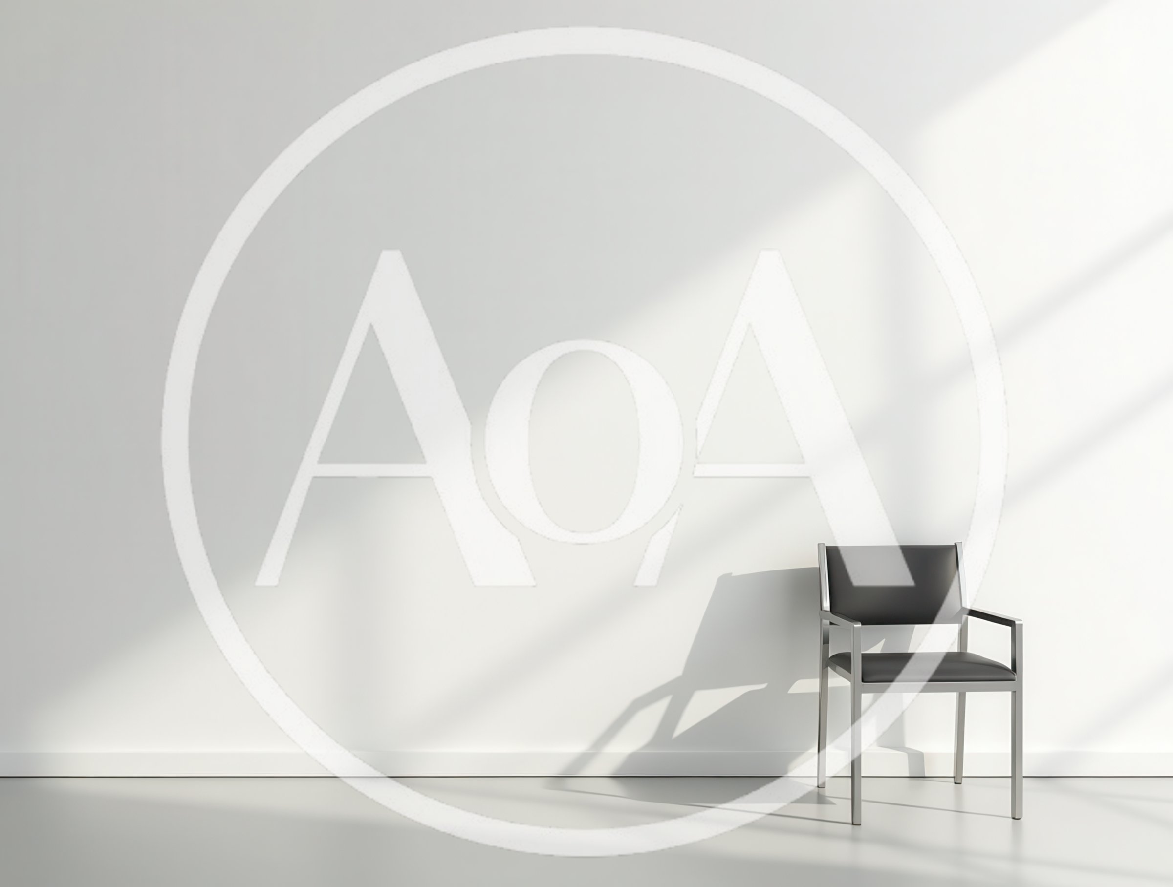 Modern Minimalist Chair Against A White Wall