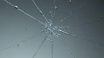 Shattered Glass Texture With Radial Cracks