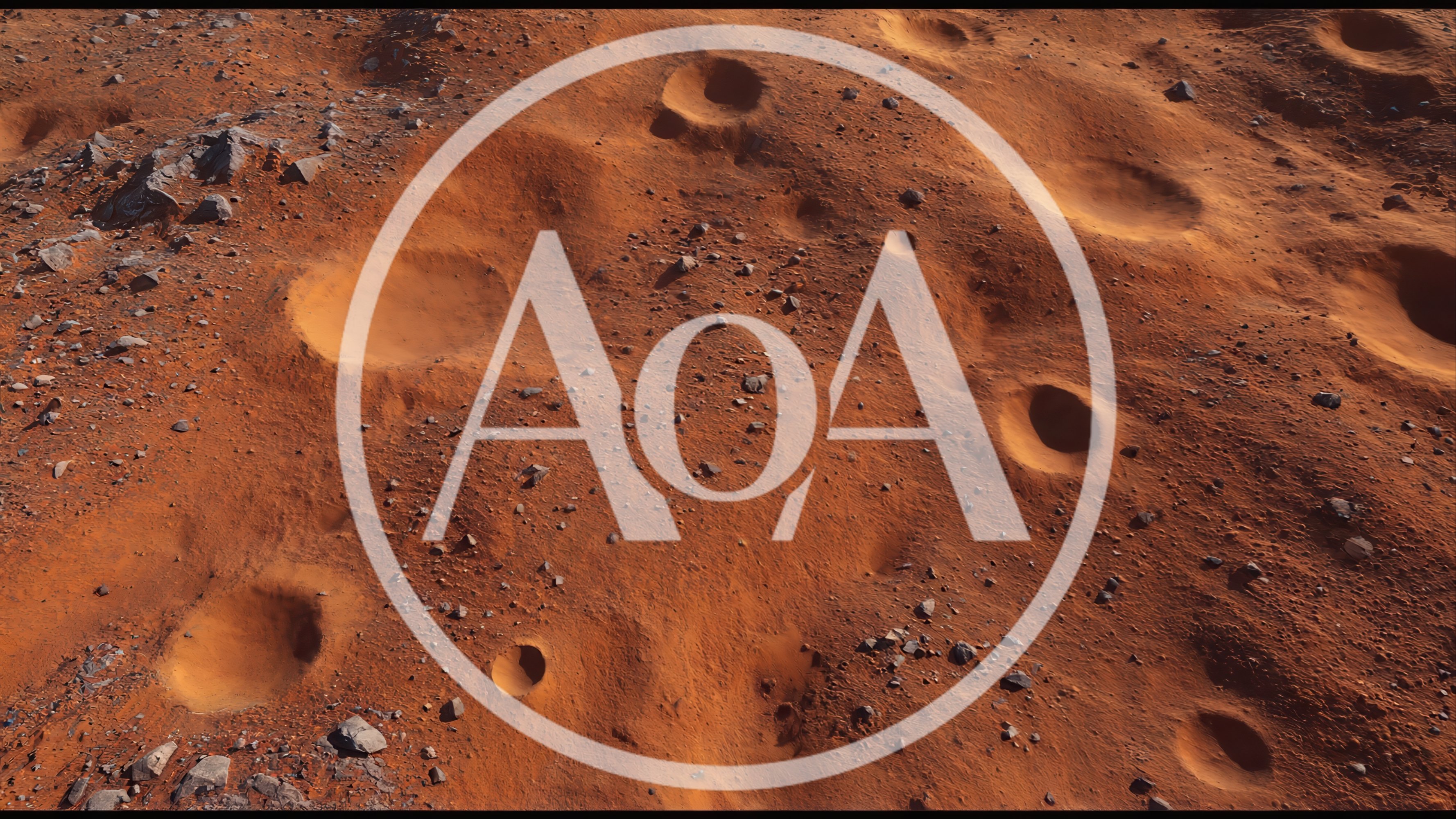 Aerial View Of A Barren Martian Landscape