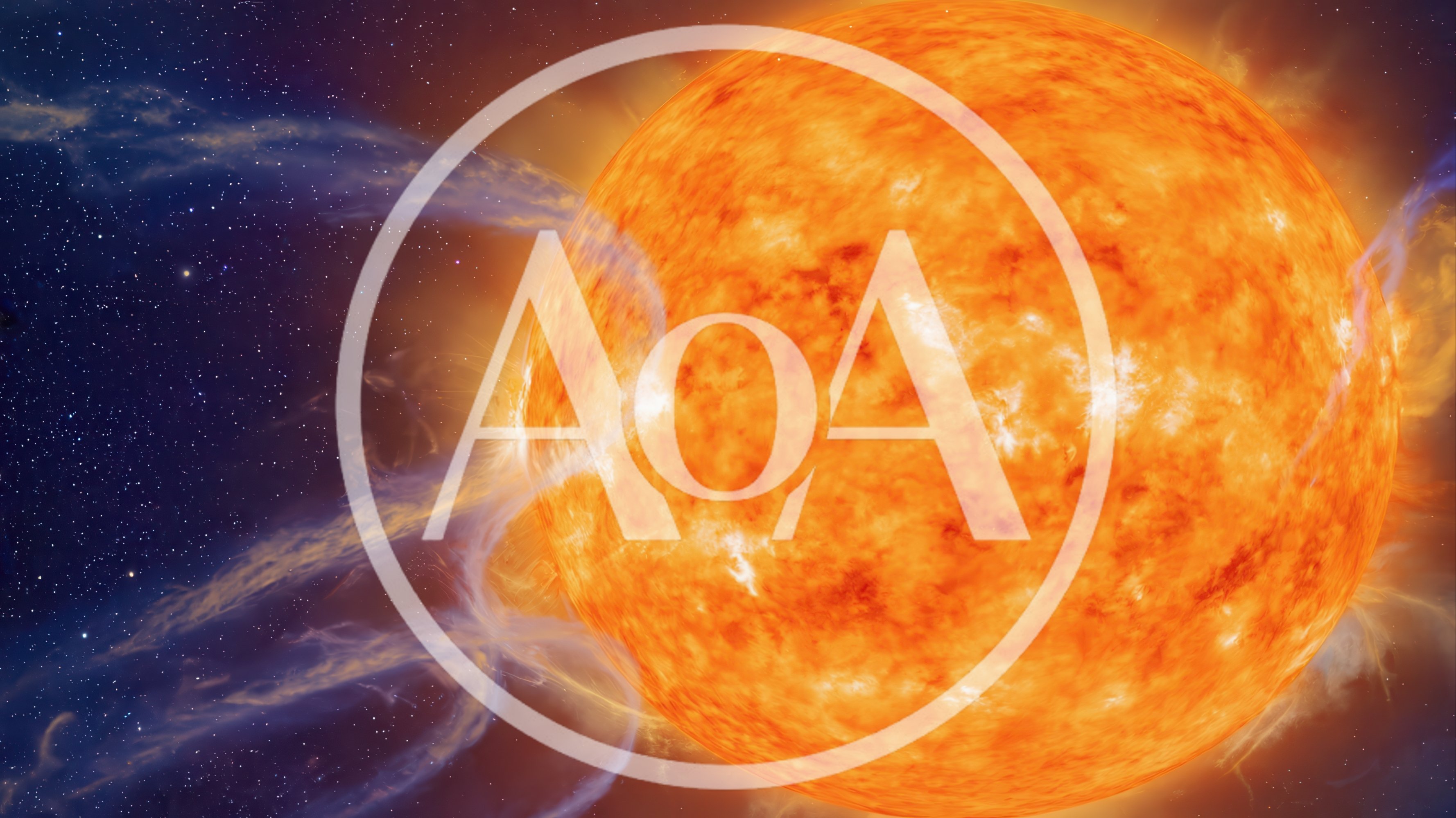 Glowing Sun With Solar Flares In Deep Space
