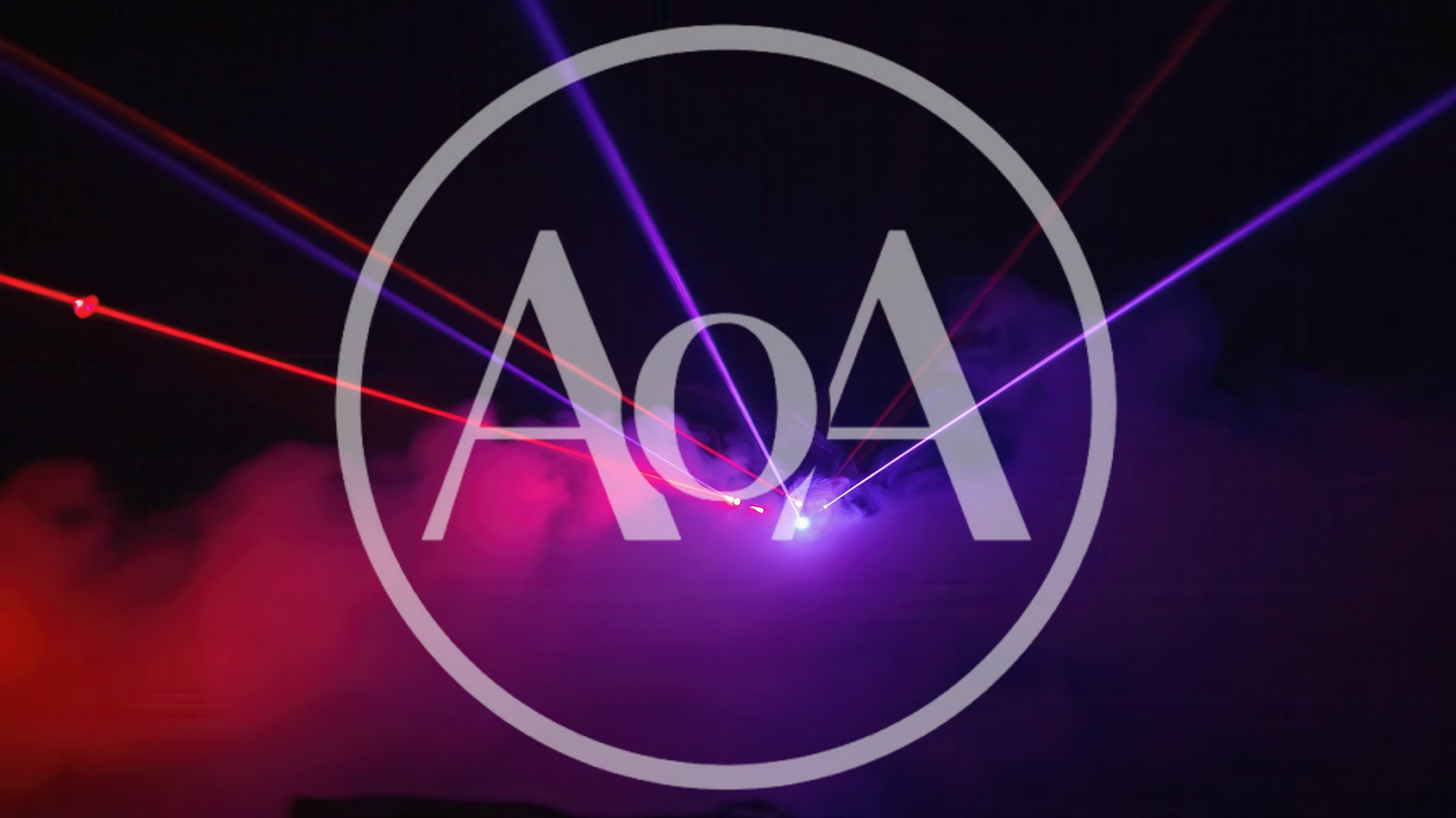 Colorful Laser Light Show With Atmospheric Smoke