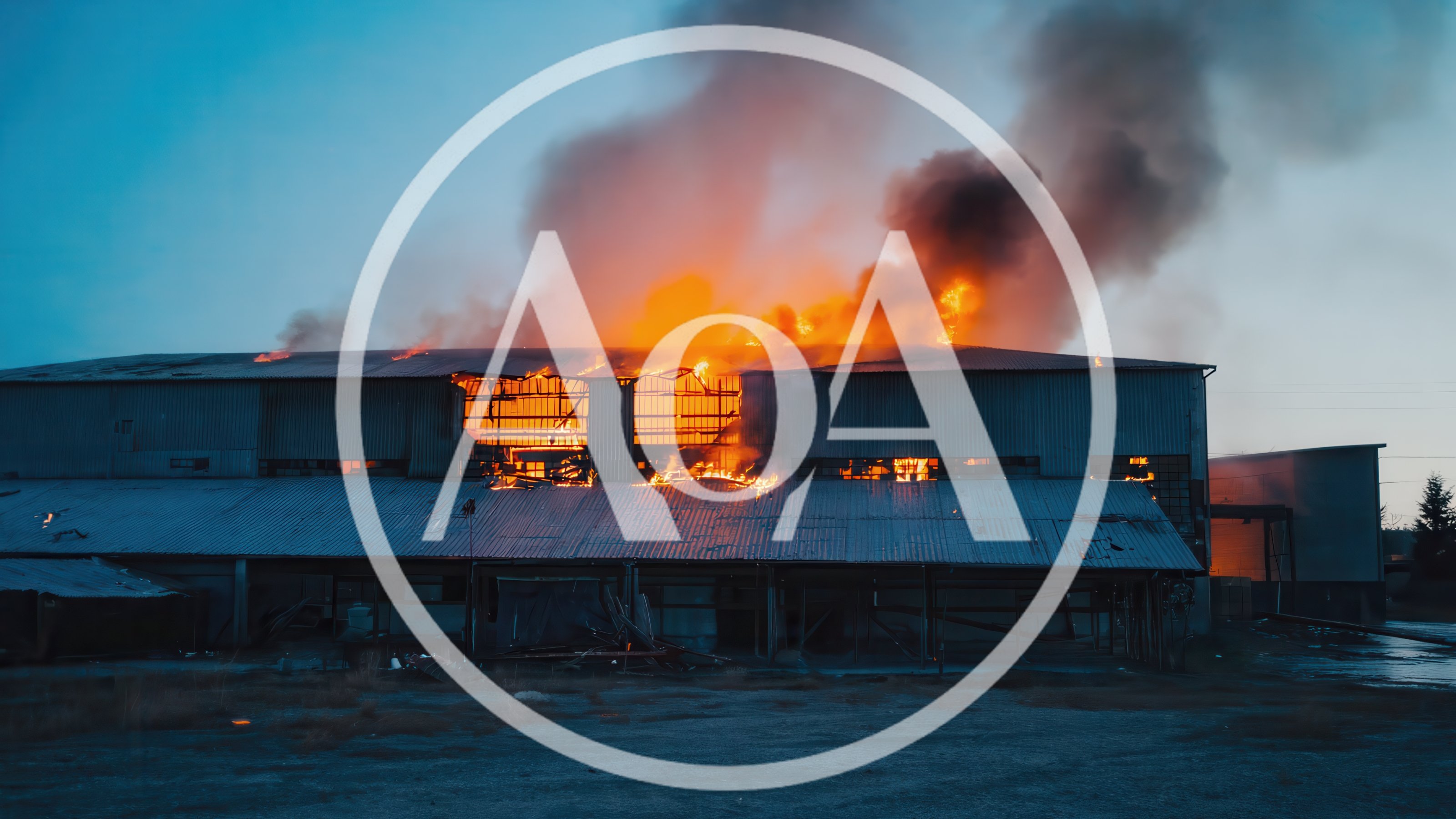 Industrial Warehouse Engulfed In Large Fire