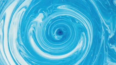 Abstract Blue And White Swirling Liquid Paint Texture