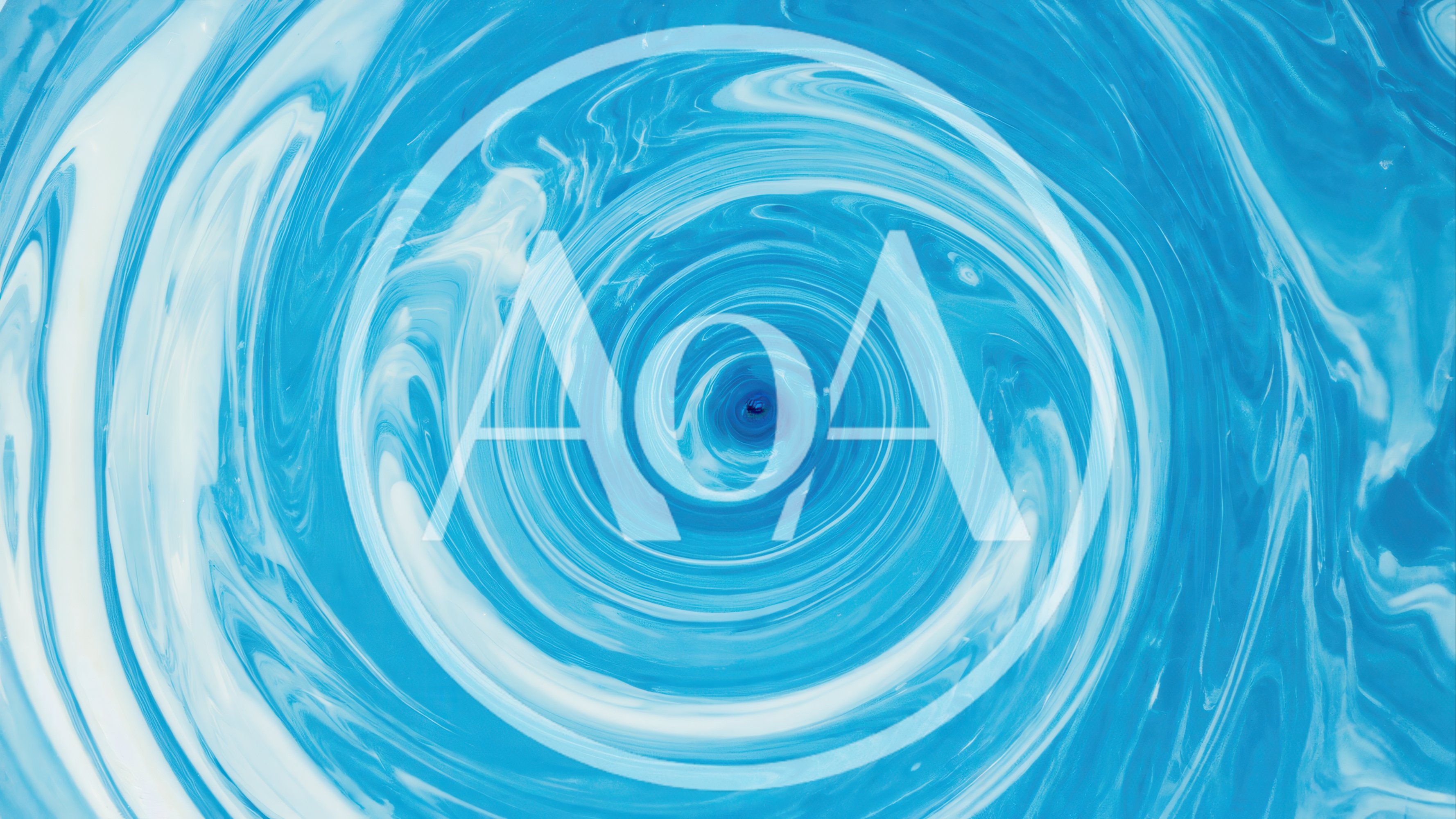 Abstract Blue And White Swirling Liquid Paint Texture