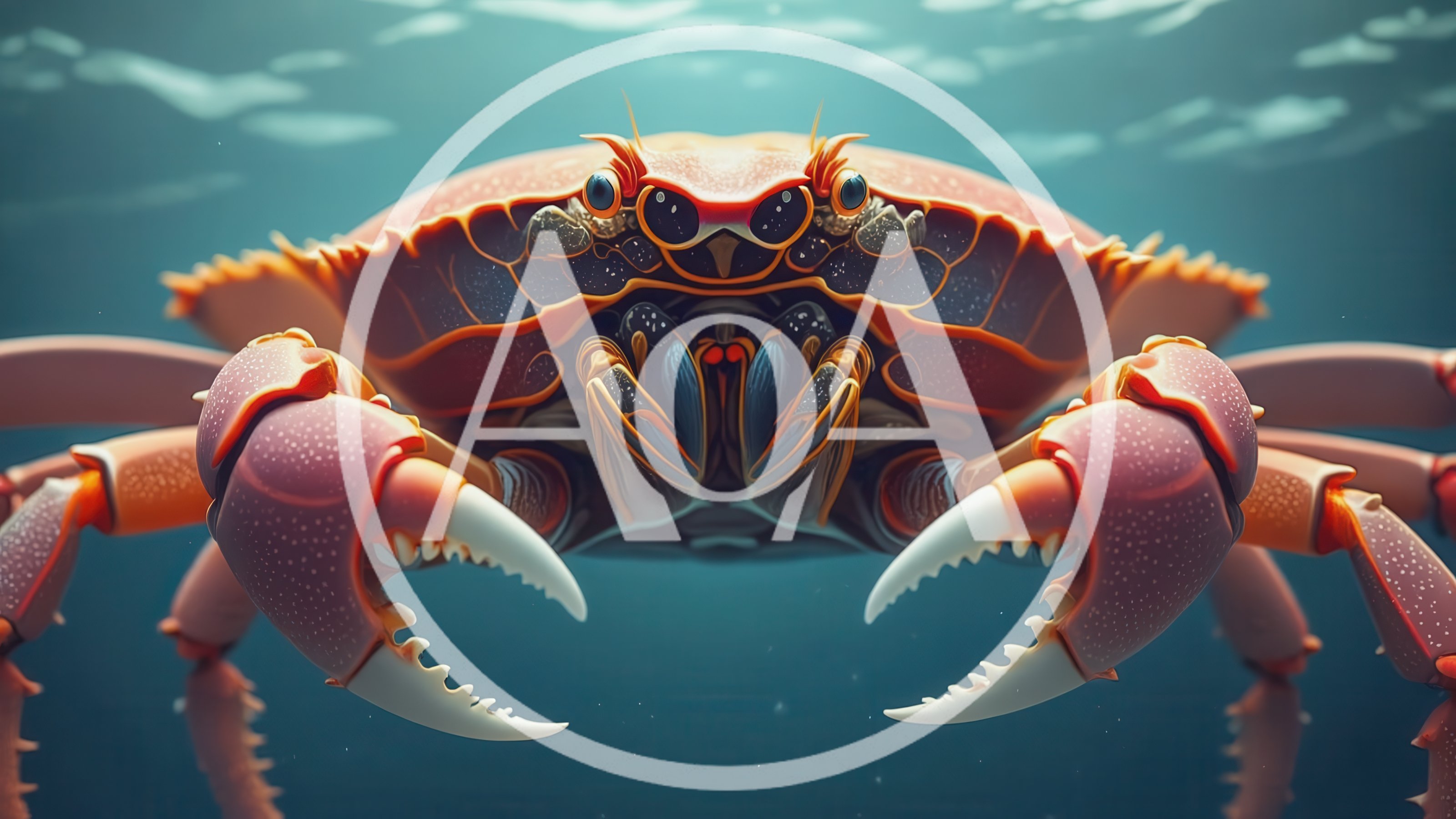 Close Up Of A Vibrant Crab Underwater