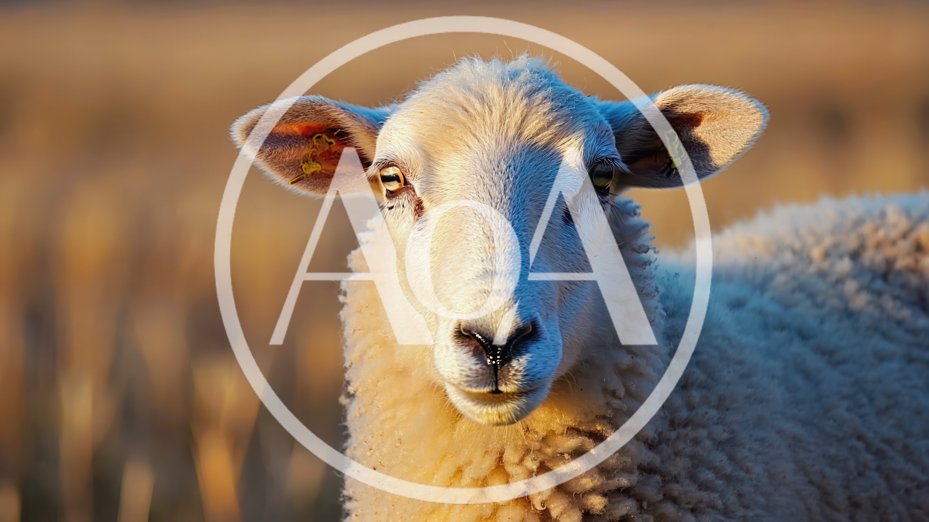 Close Up Portrait Of A White Sheep