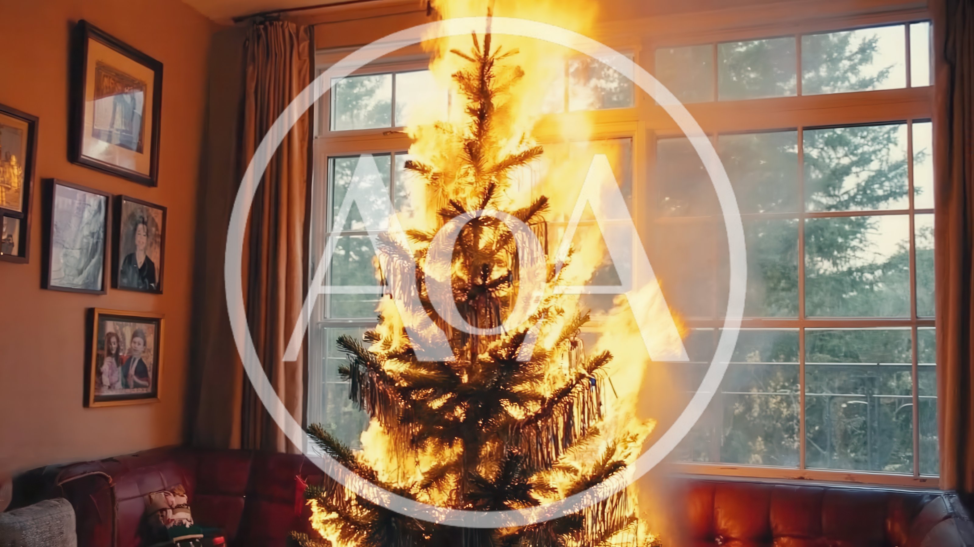 Christmas Tree Engulfed In Intense Indoor Fire