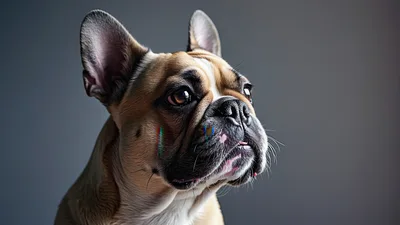 Portrait Of A French Bulldog With Prismatic Light