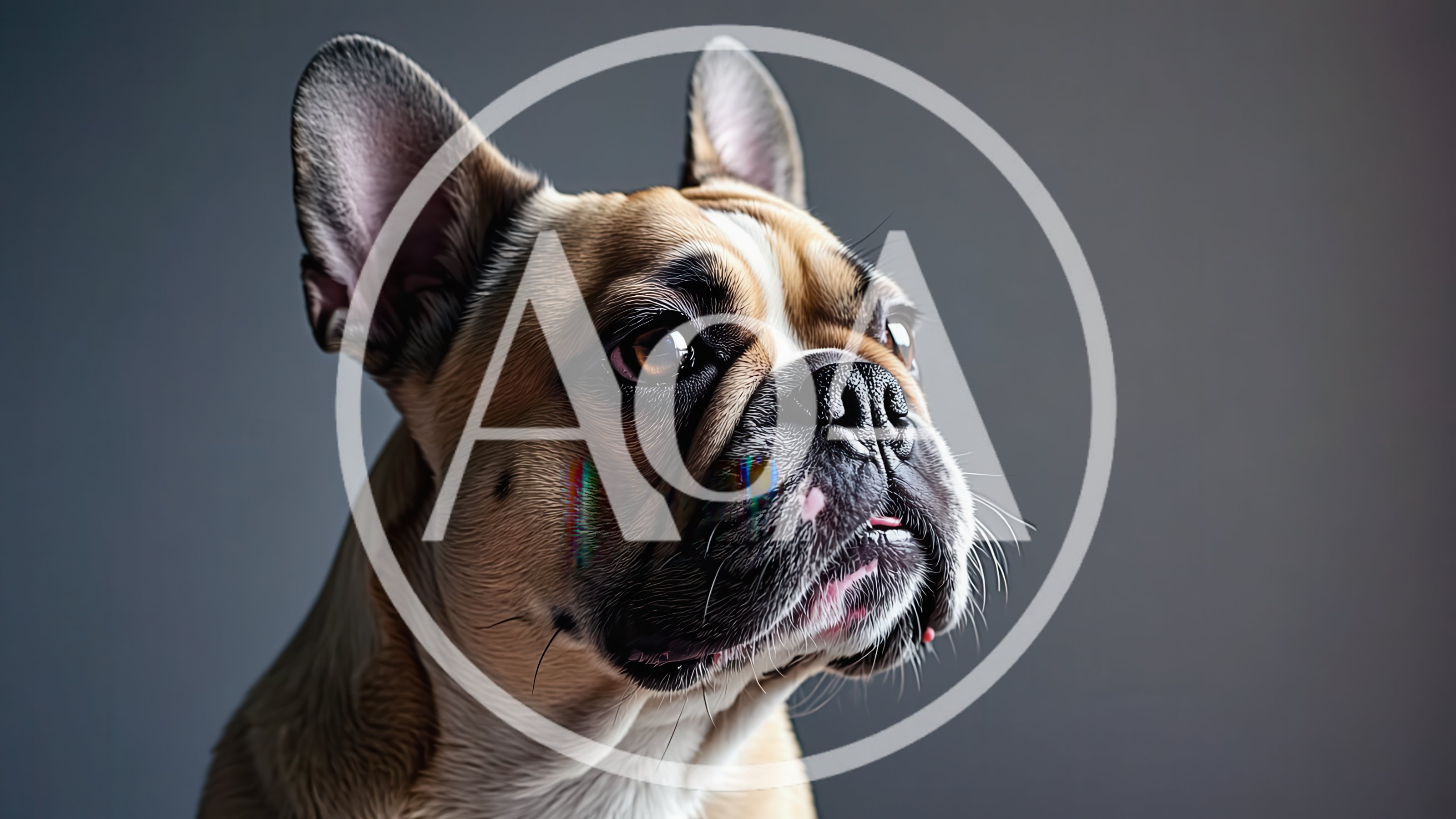 Portrait Of A French Bulldog With Prismatic Light