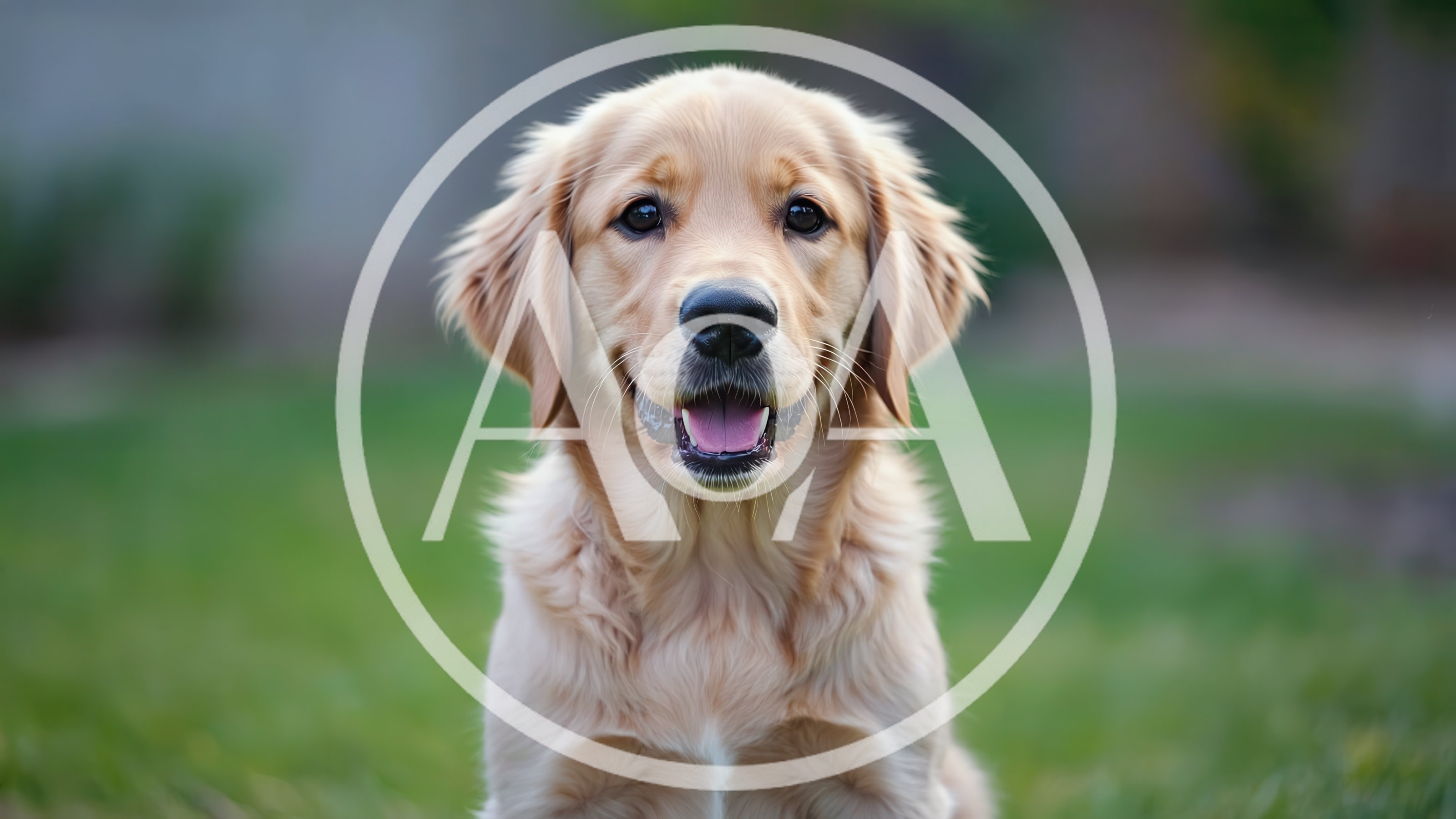 Portrait Of A Happy Golden Retriever Puppy