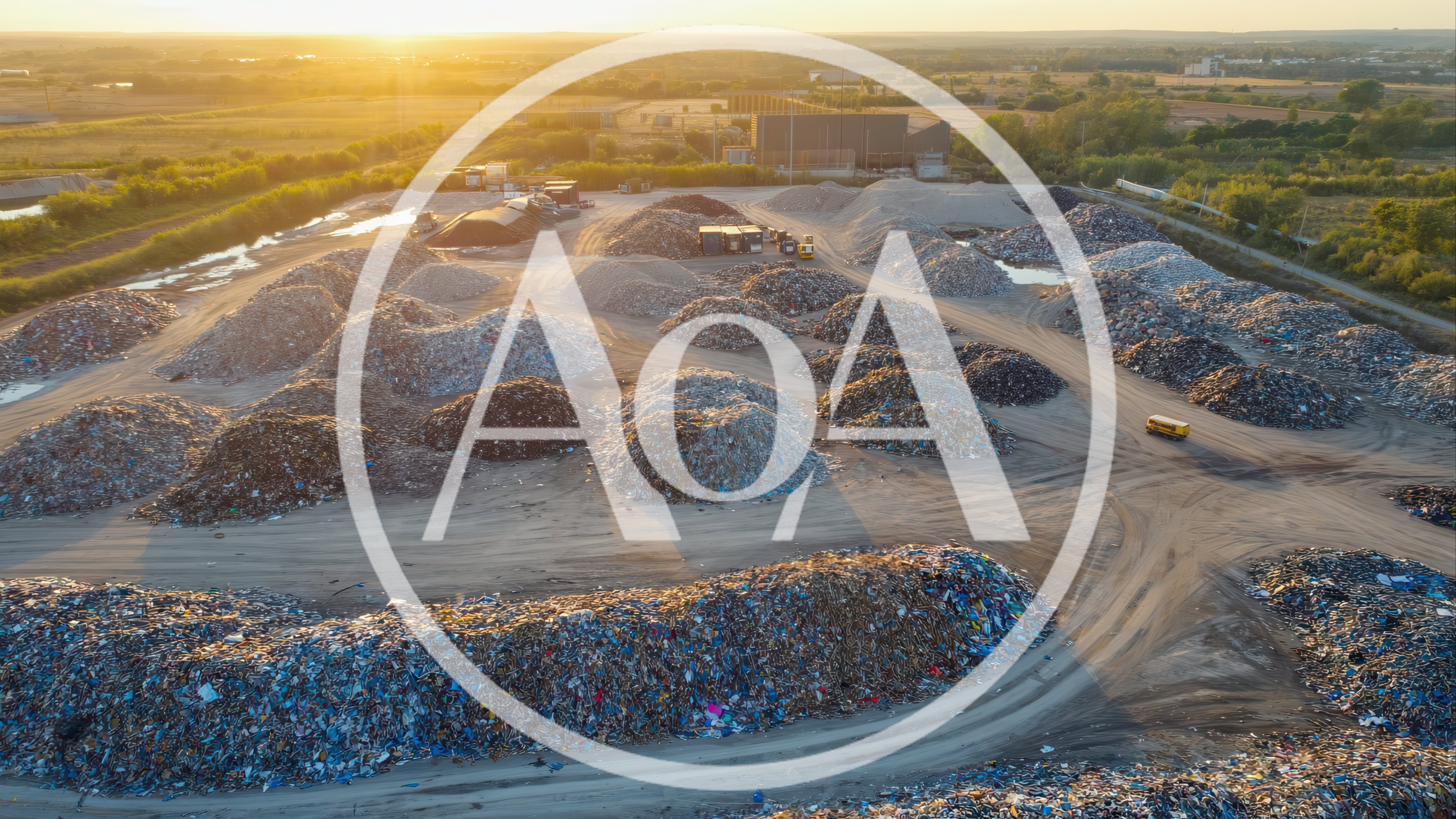 Aerial View Of A Large Industrial Waste Recycling Facility