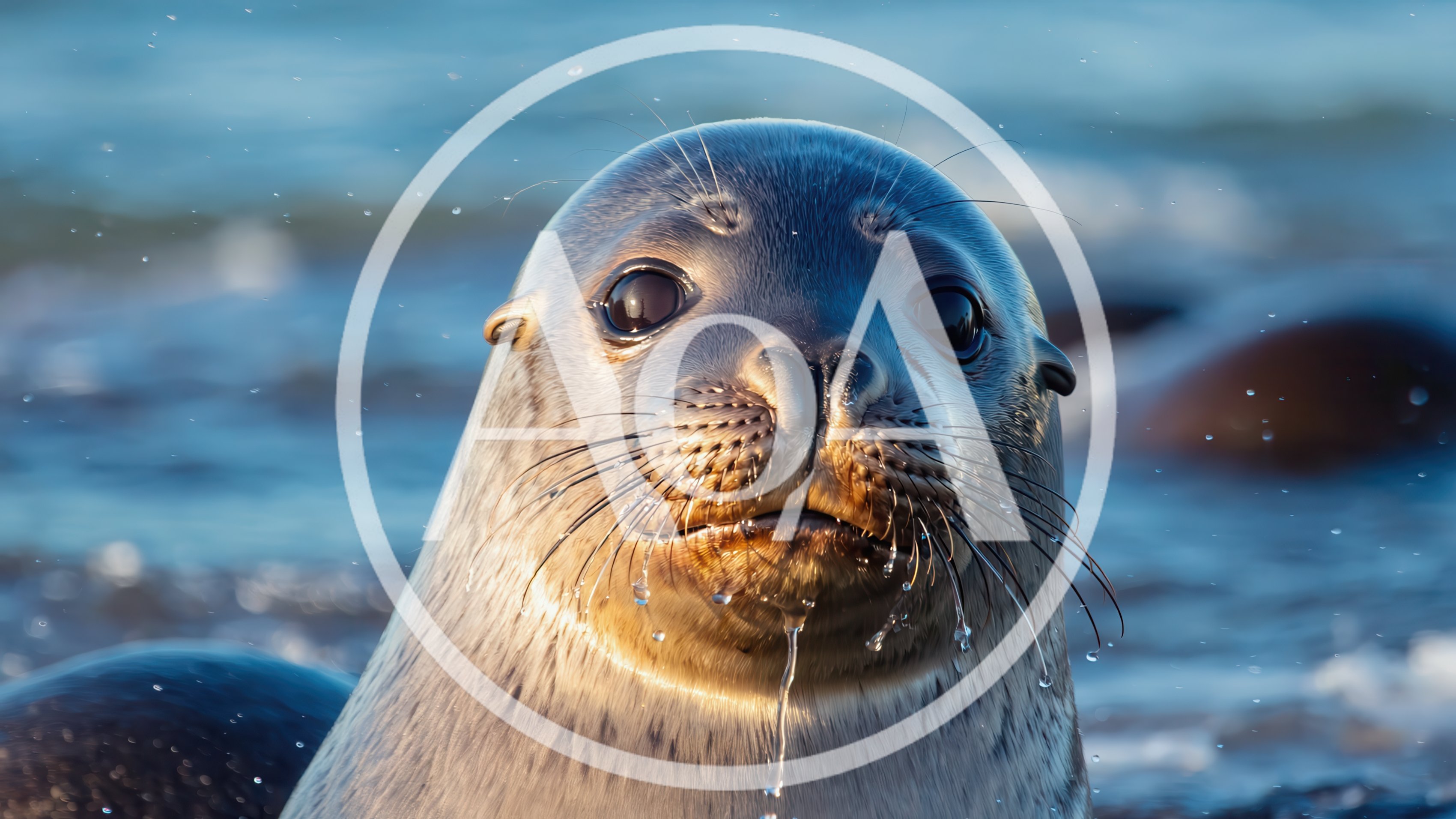 Close Up Portrait Of A Harbor Seal