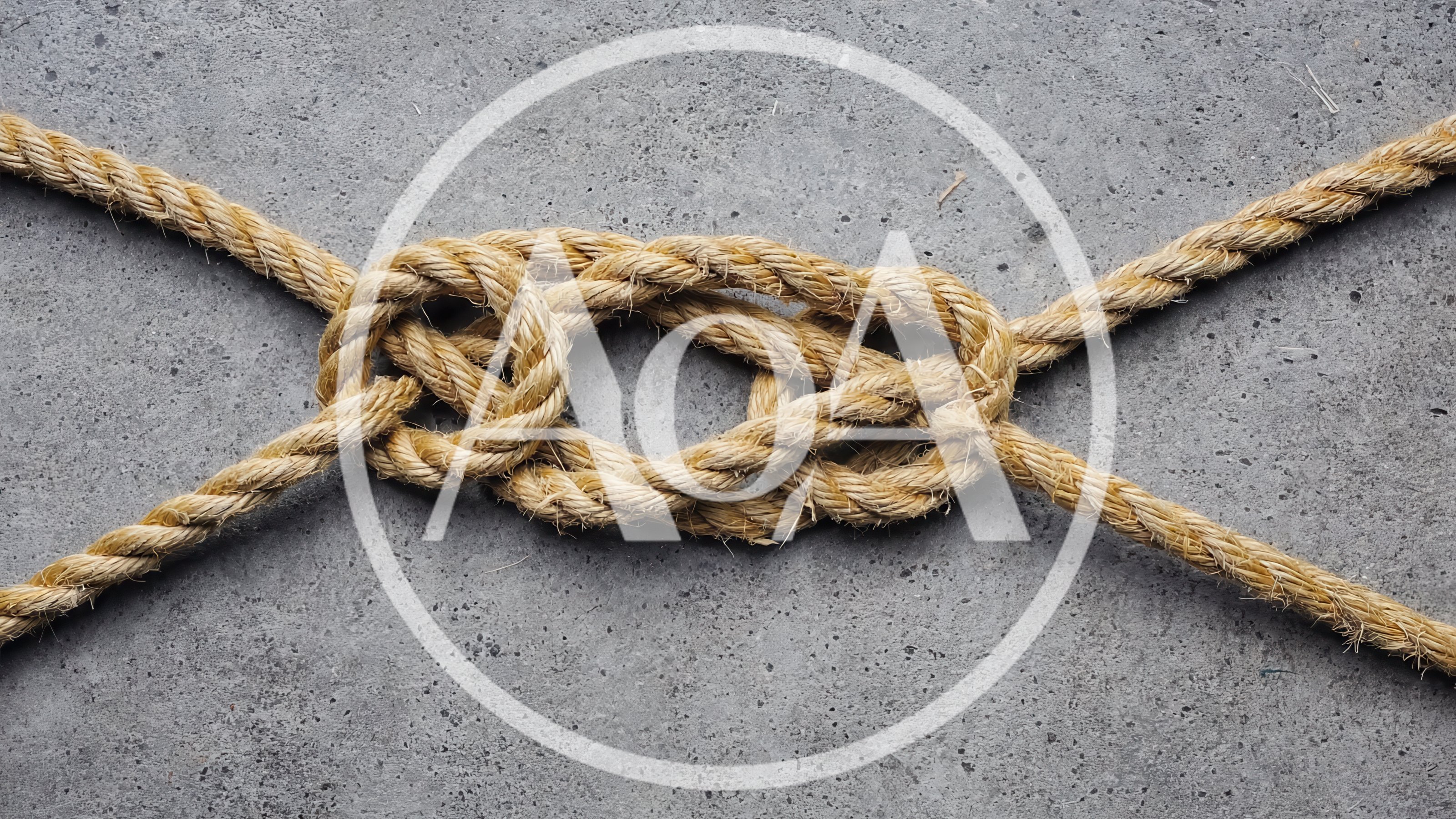 Manila Rope Tied In A Complex Decorative Knot
