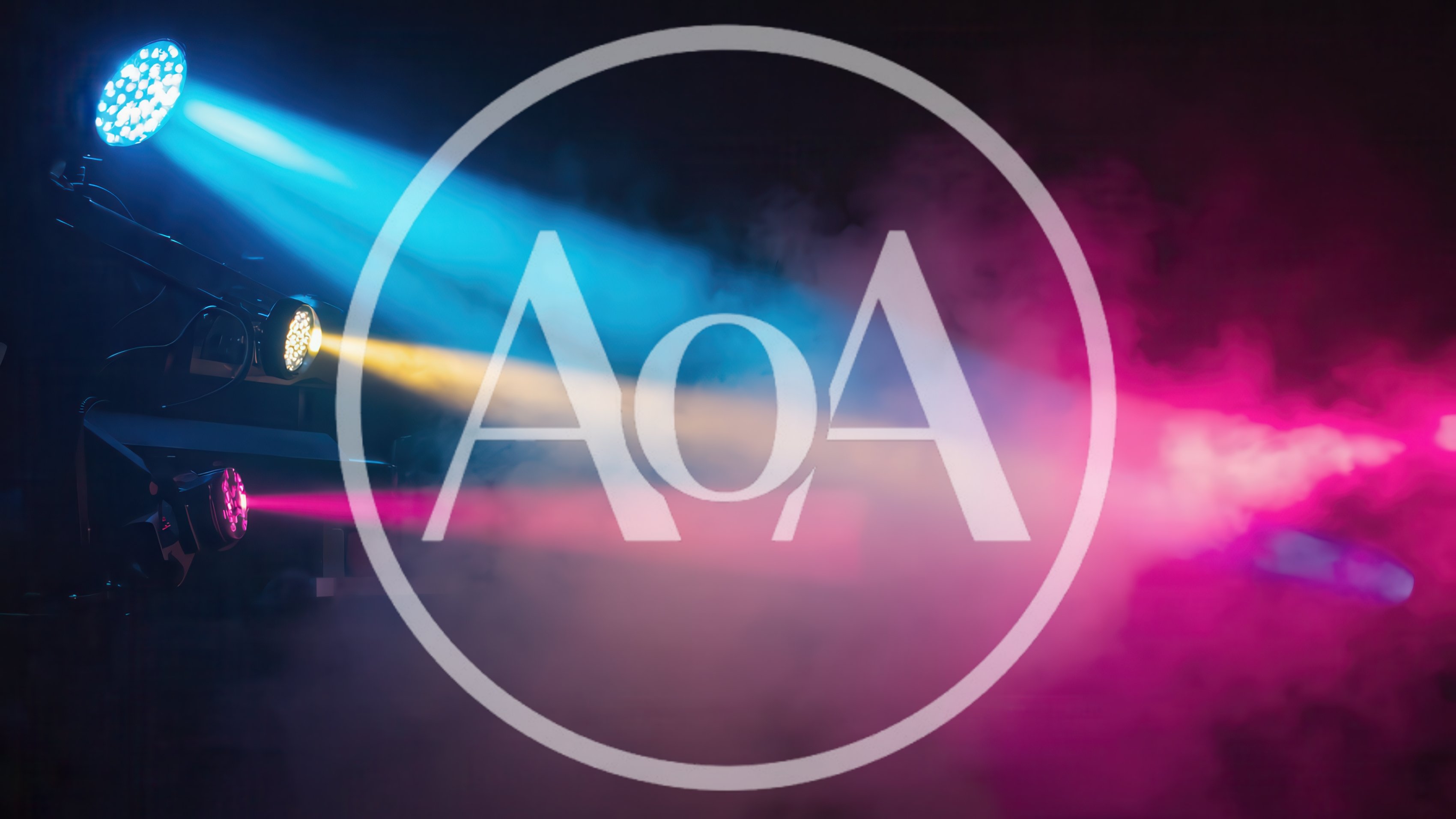 Stage Lighting Beams With Colorful Smoke Effects