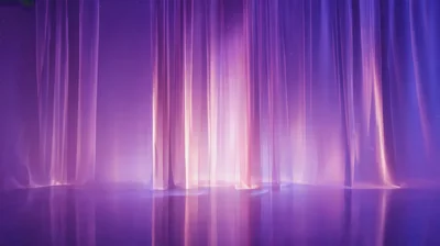 Abstract Purple Curtains With Soft Glowing Light