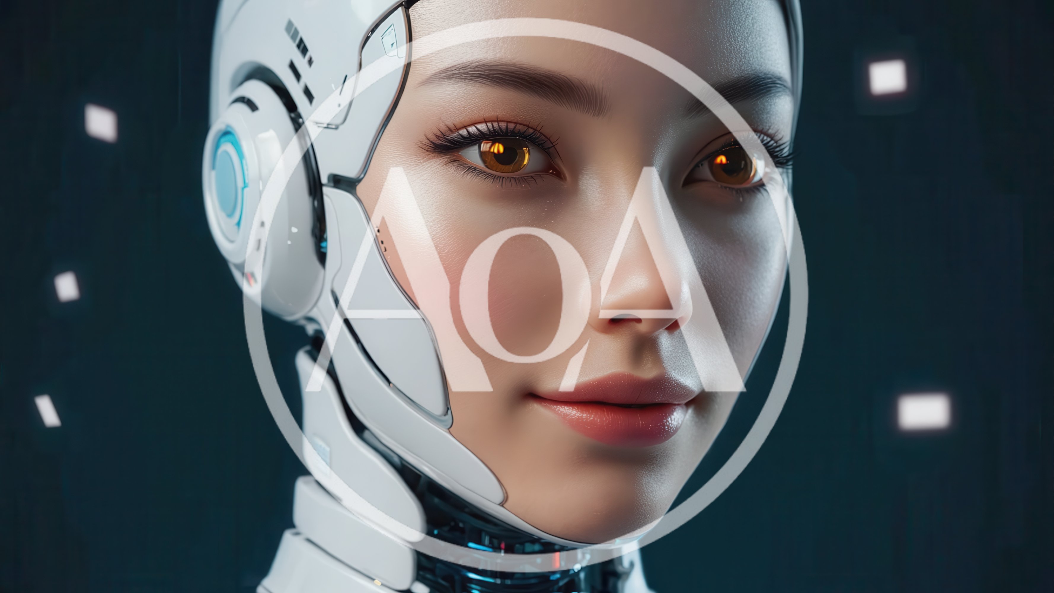 Portrait Of A Futuristic Female Android Robot