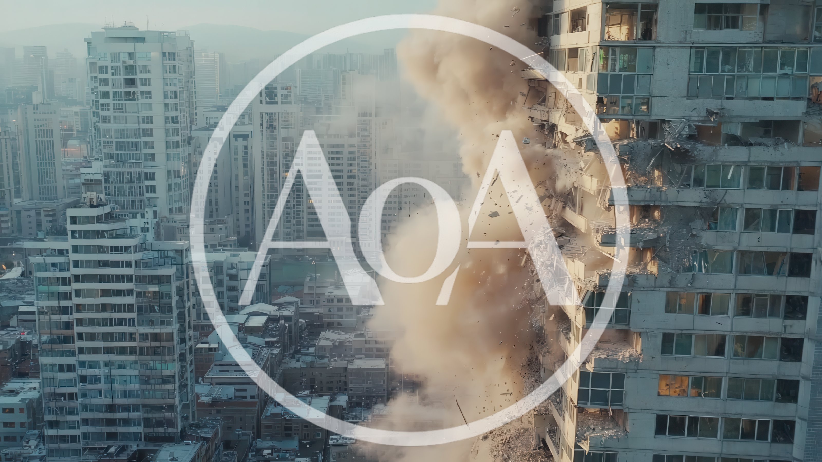 Dramatic Controlled Demolition Of A High Rise Building