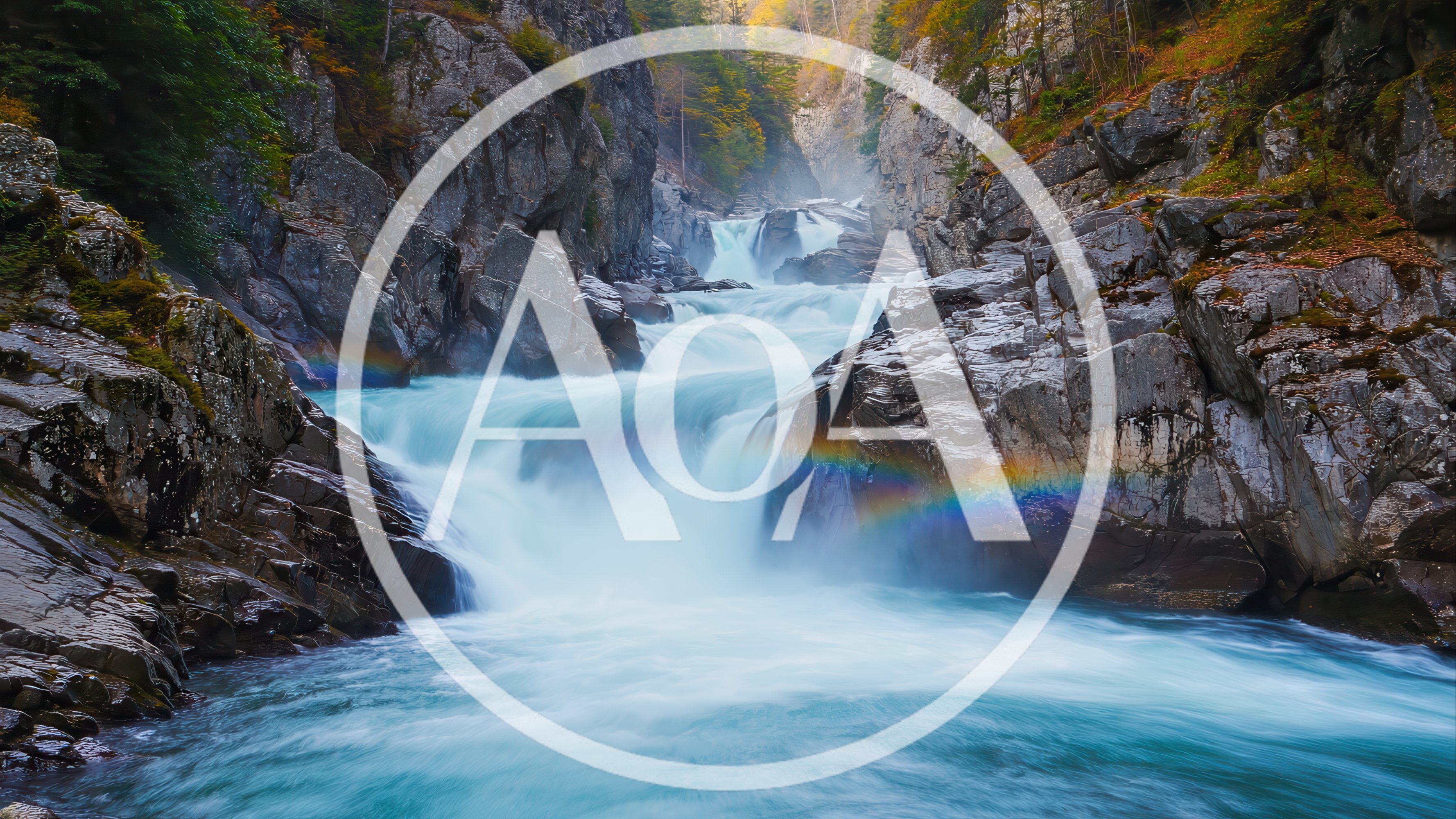 Cascading River Through A Rocky Mountain Gorge