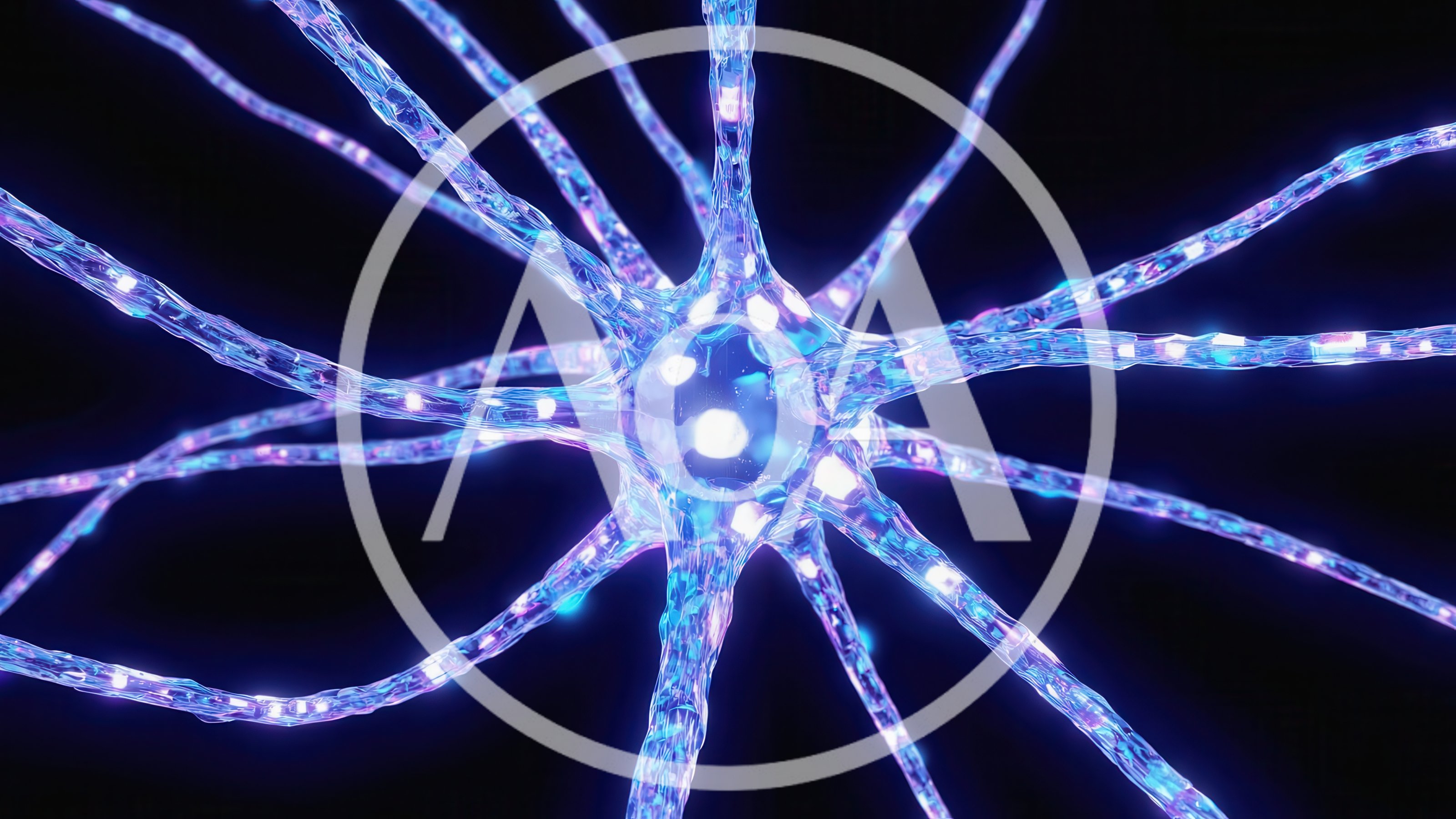 Digital Neuron Cell Firing Electrical Impulses