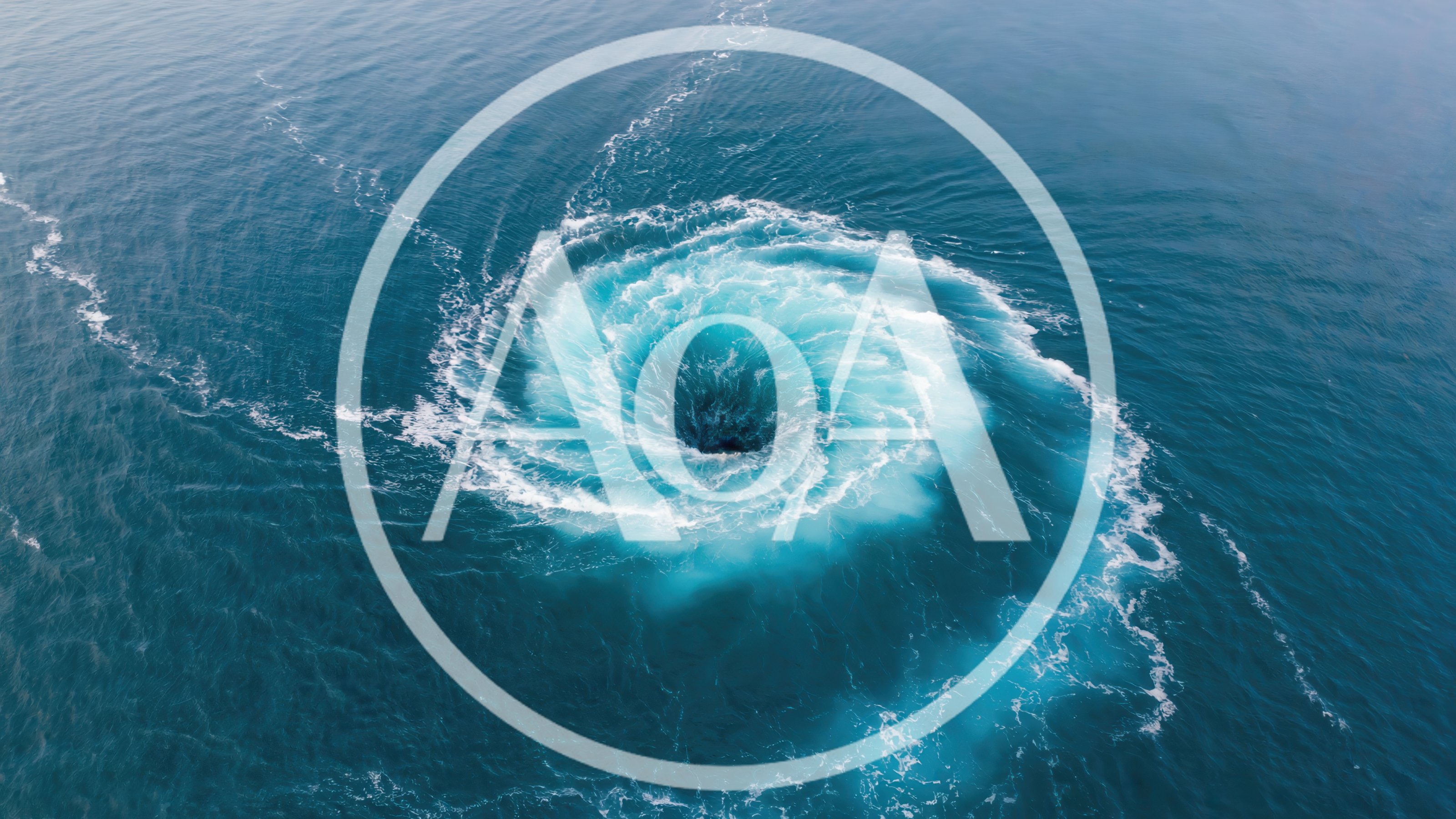 Aerial View Of A Large Ocean Whirlpool
