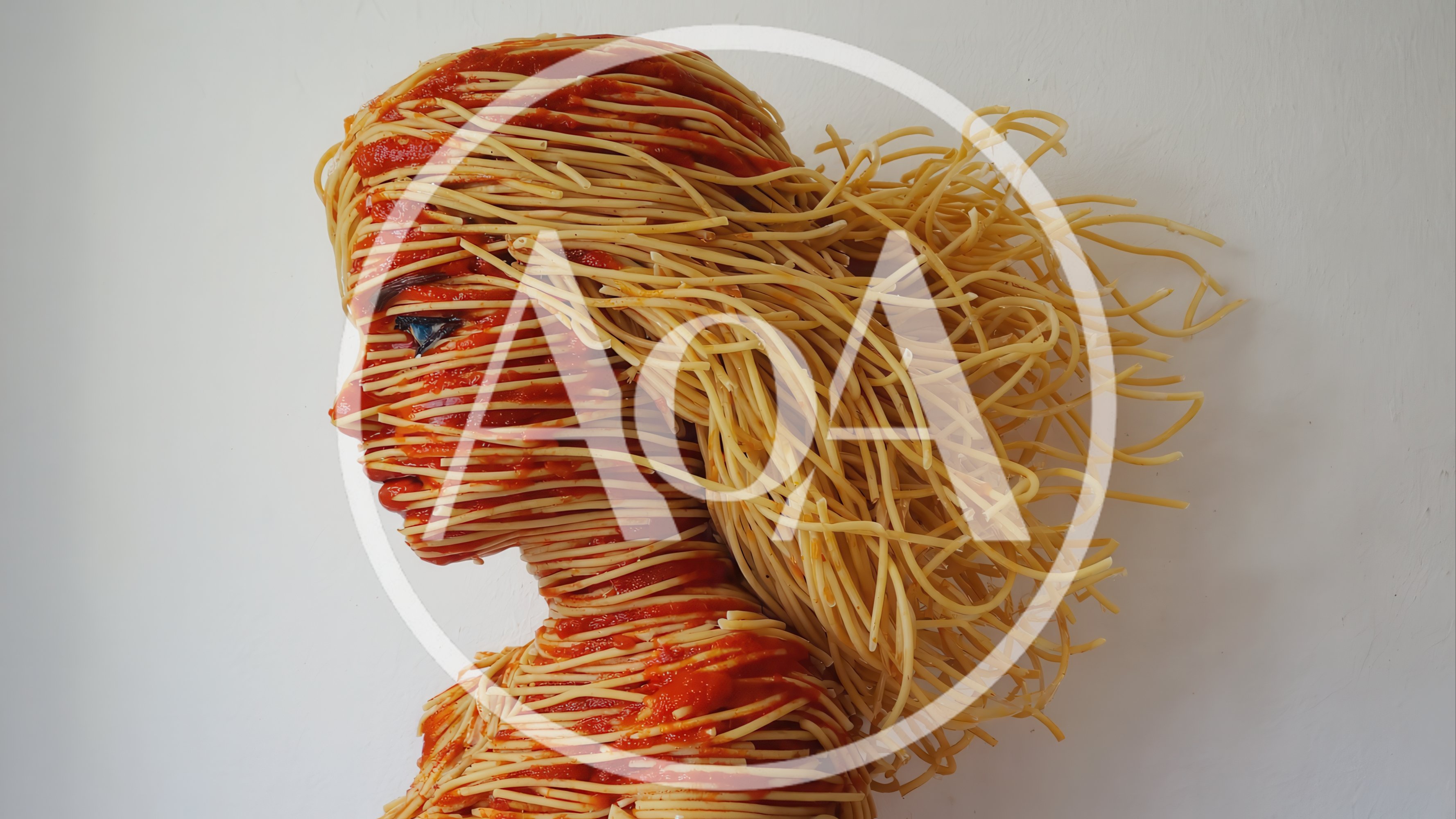 Surreal Sculpture Of A Woman Made From Spaghetti