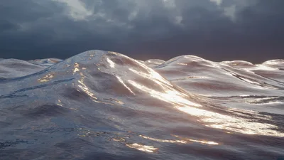 Cinematic Ocean Waves Under A Dramatic Stormy Sky