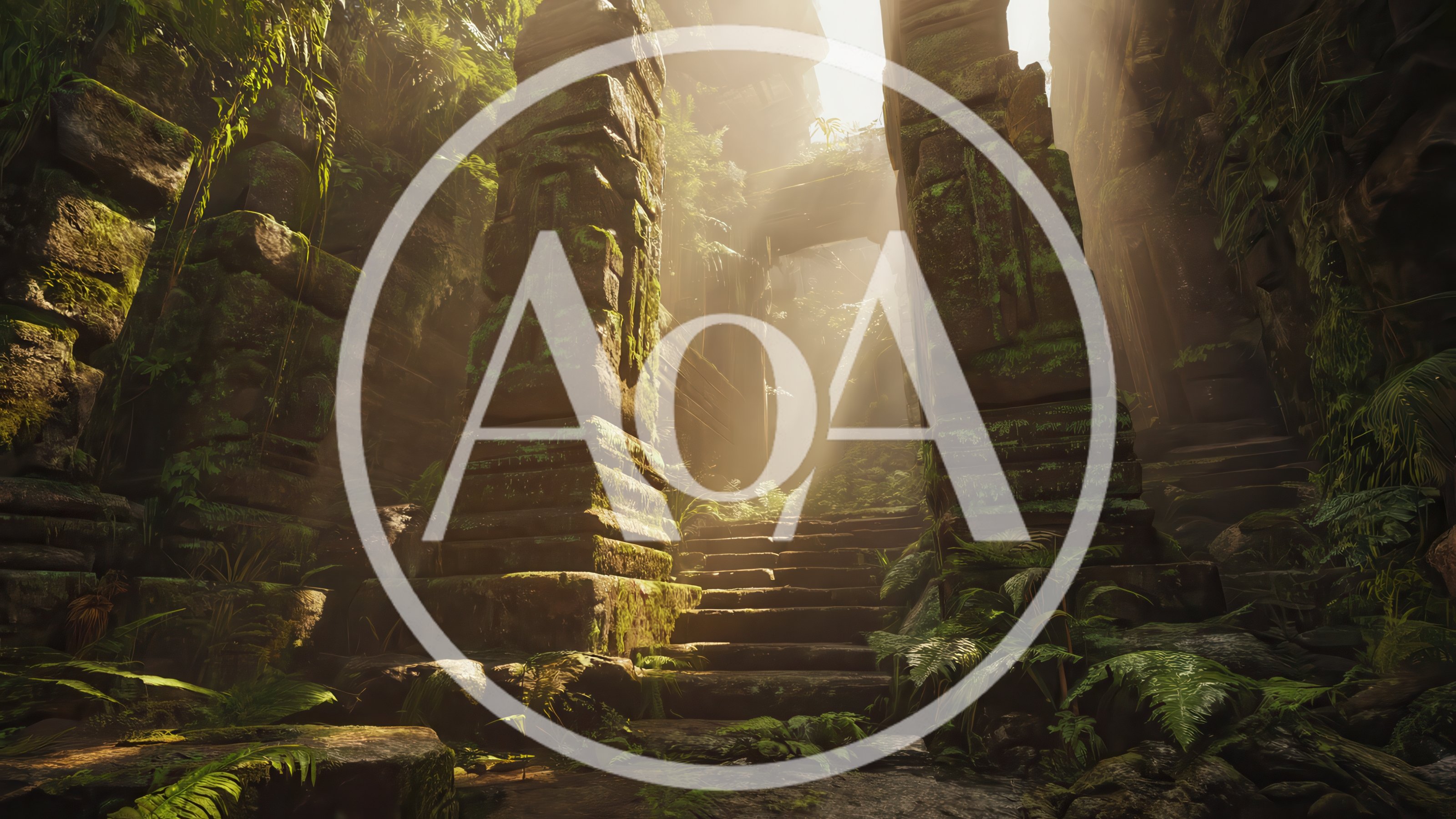 Ancient Stone Ruins In A Lush Tropical Jungle