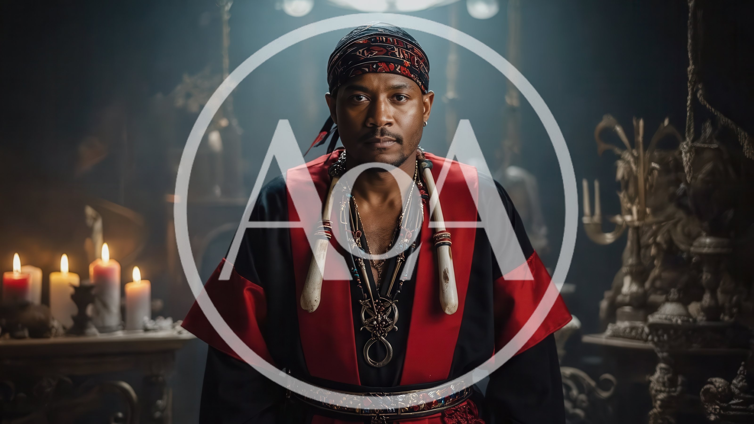 Portrait Of A Man In Traditional Ritual Attire