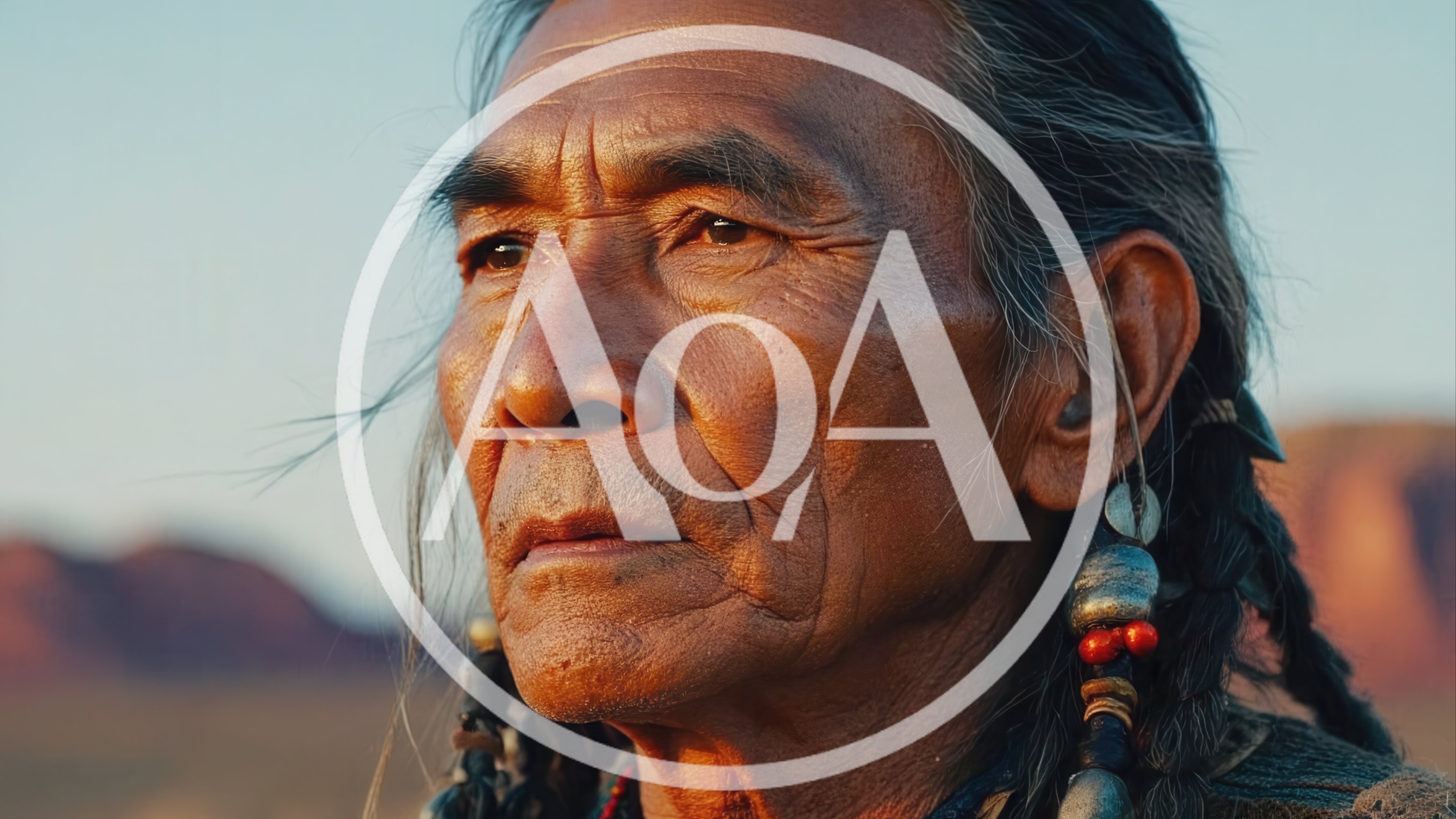 Portrait Of An Elderly Native American Man