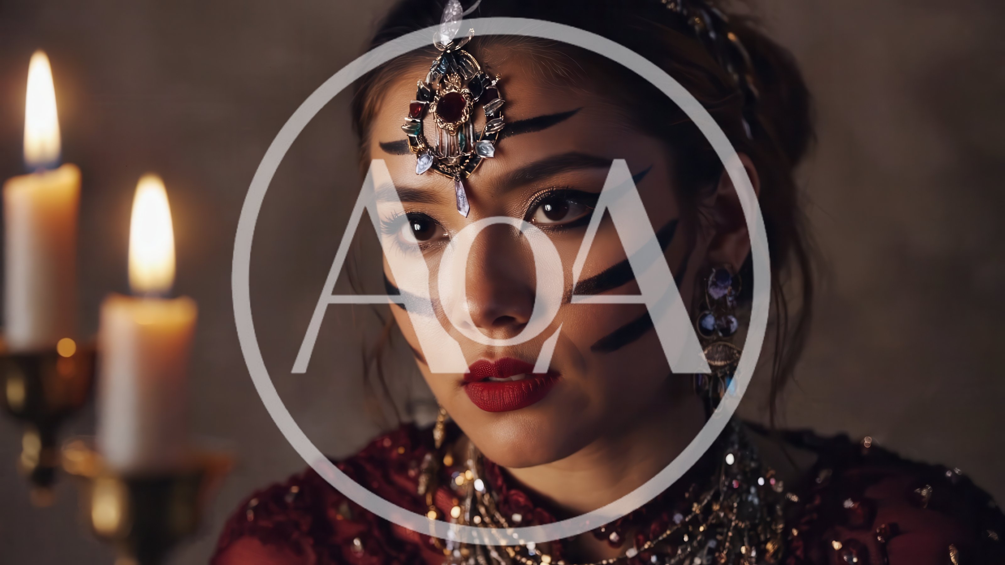 Portrait Of A Woman With Tribal Makeup And Jewelry