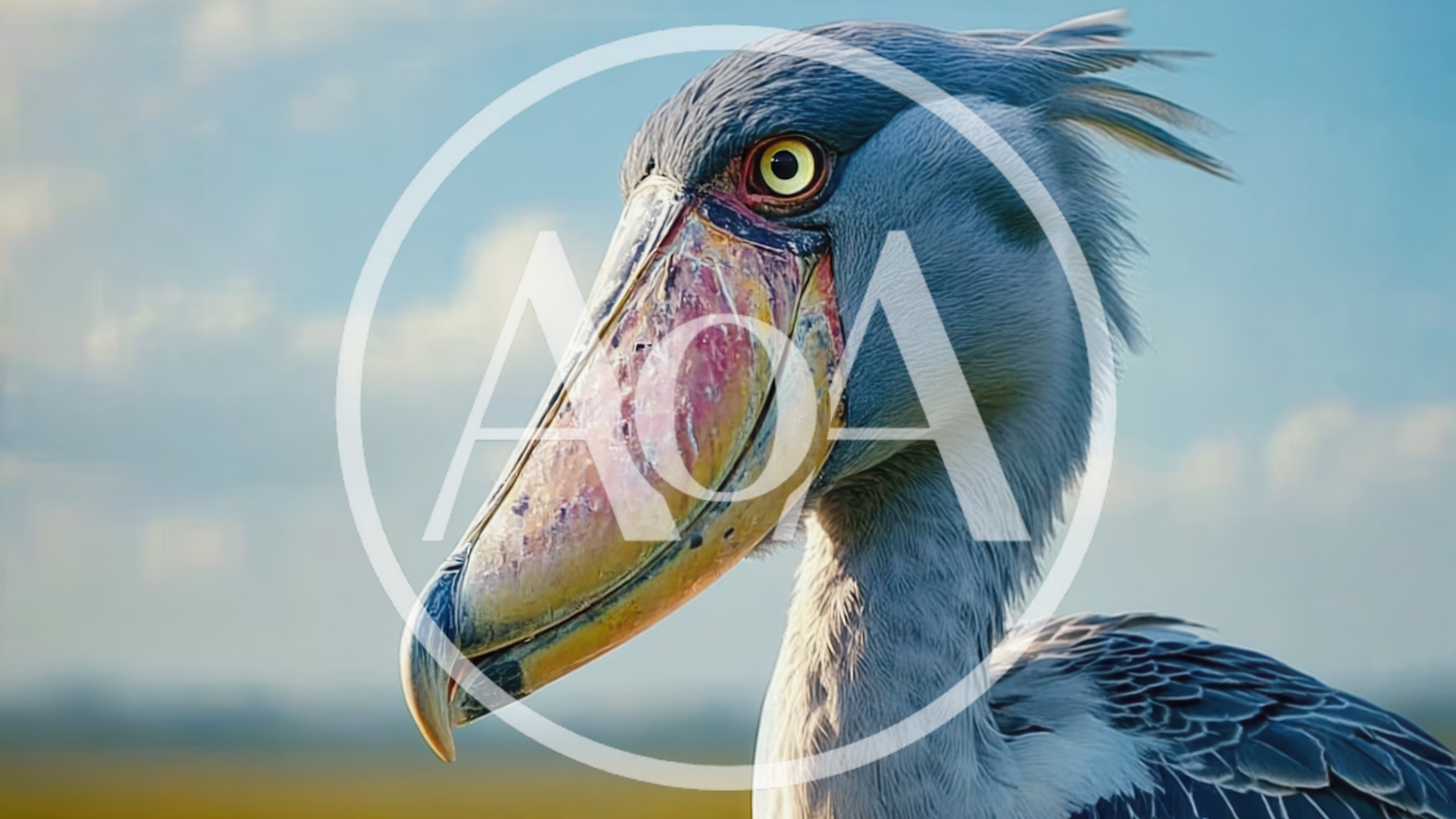 Close Up Portrait Of A Shoebill Stork