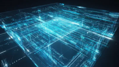 Abstract Digital Data Grid Visualization