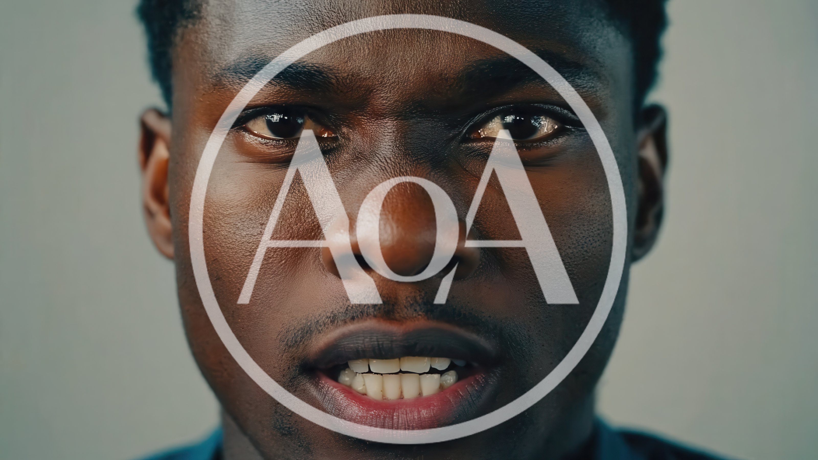 Close Up Portrait of a Serious Young Black Man