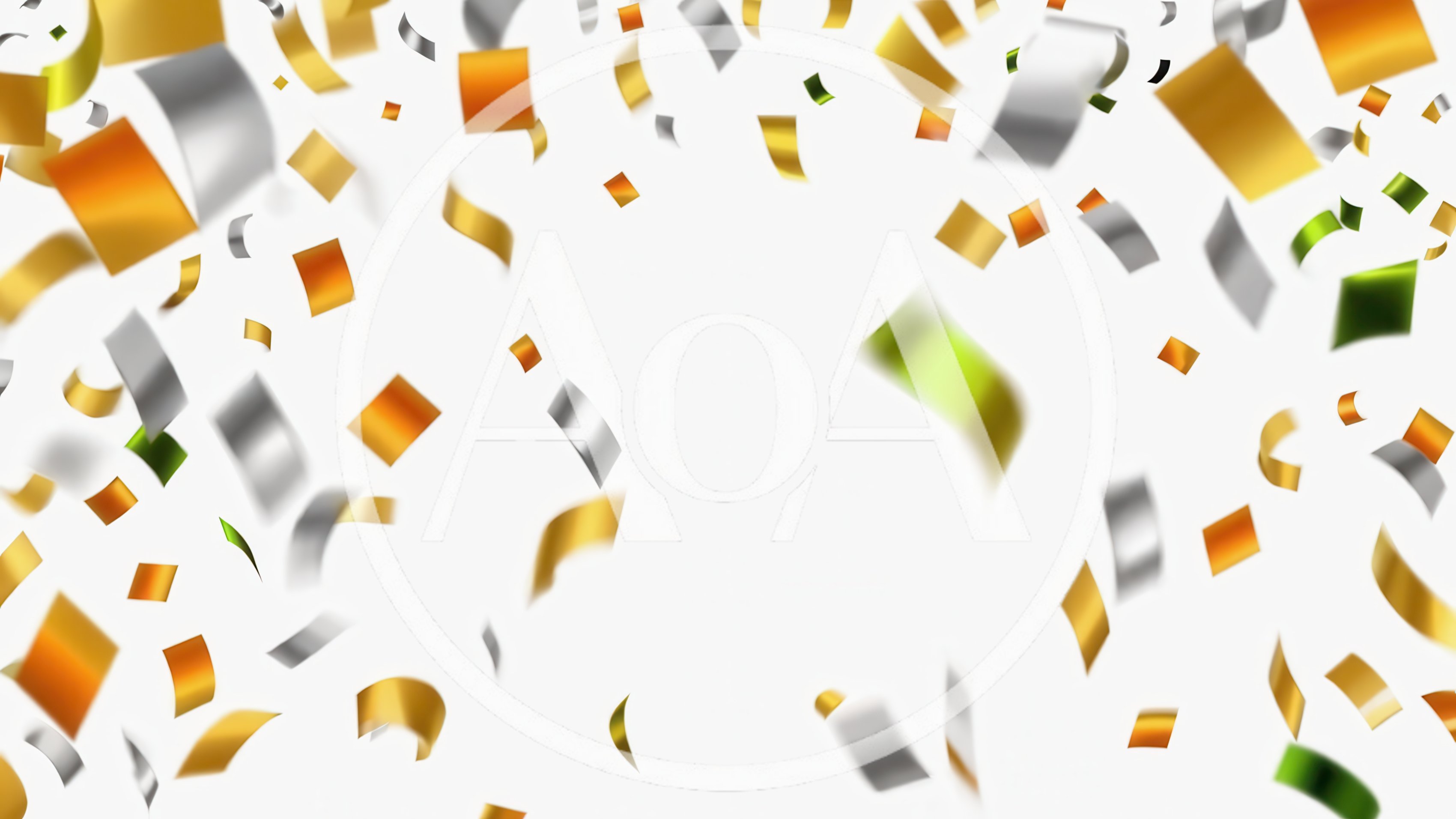 Falling Gold and Silver Confetti Celebration Background